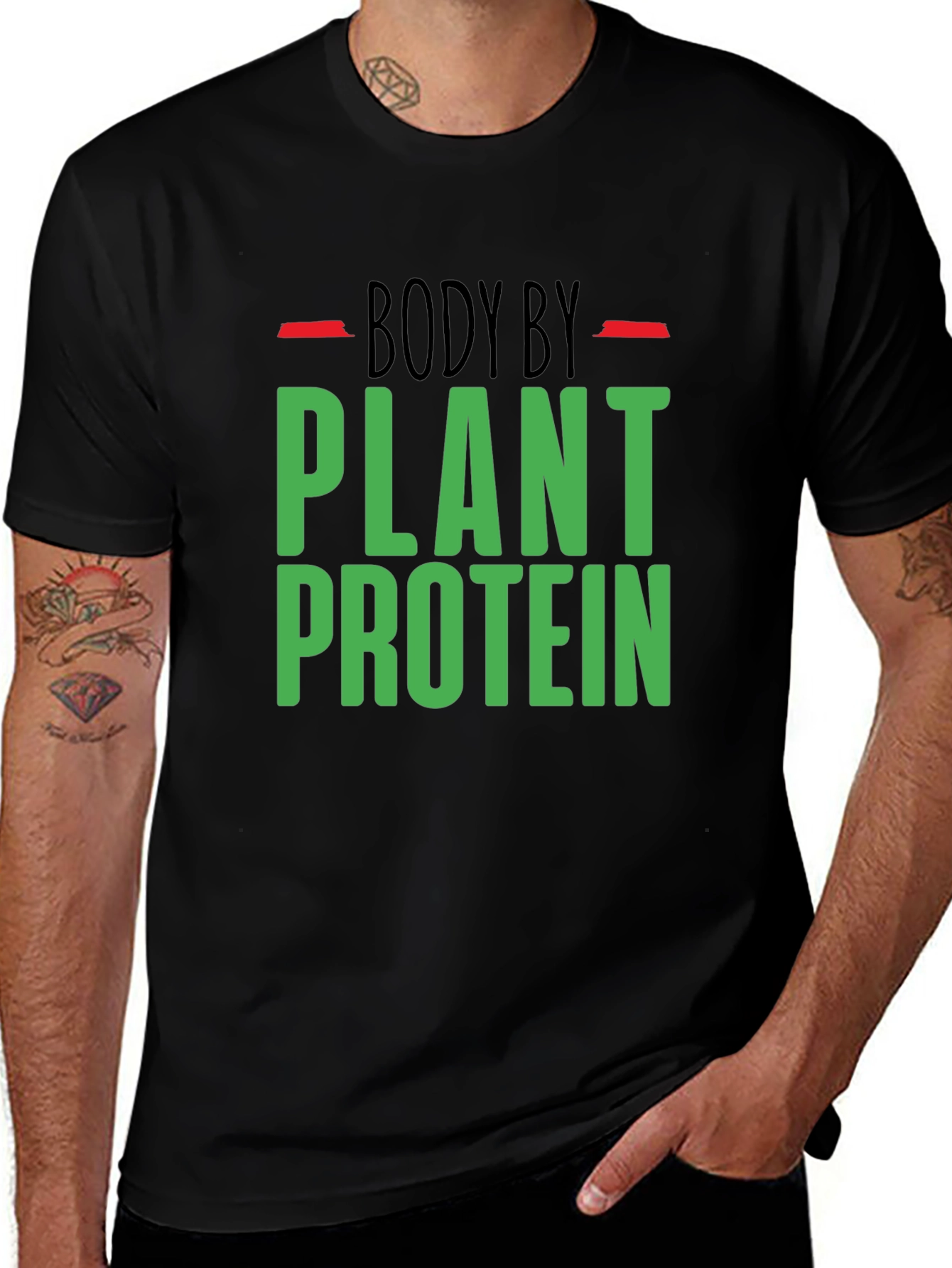 Body By Plant Protein T-Shirt - Vegan Gym Apparel