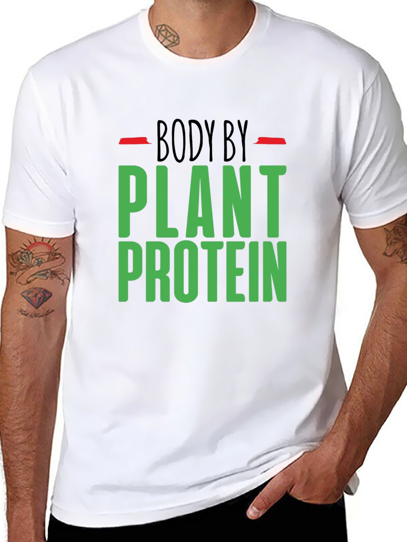 Body By Plant Protein T-Shirt - Vegan Gym Apparel