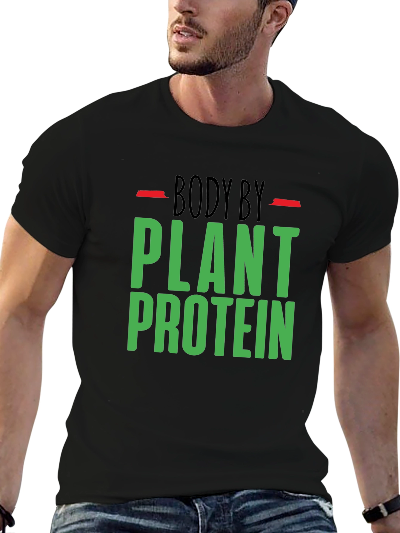 Body By Plant Protein T-Shirt - Vegan Gym Apparel