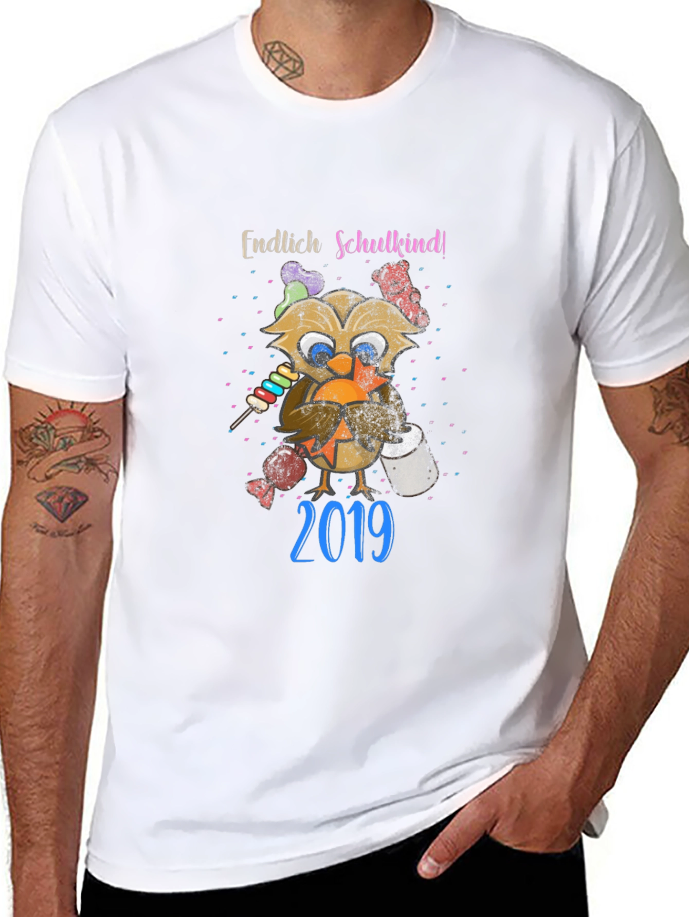Endlich Schulkind! Owl Graphic T-Shirt 2019