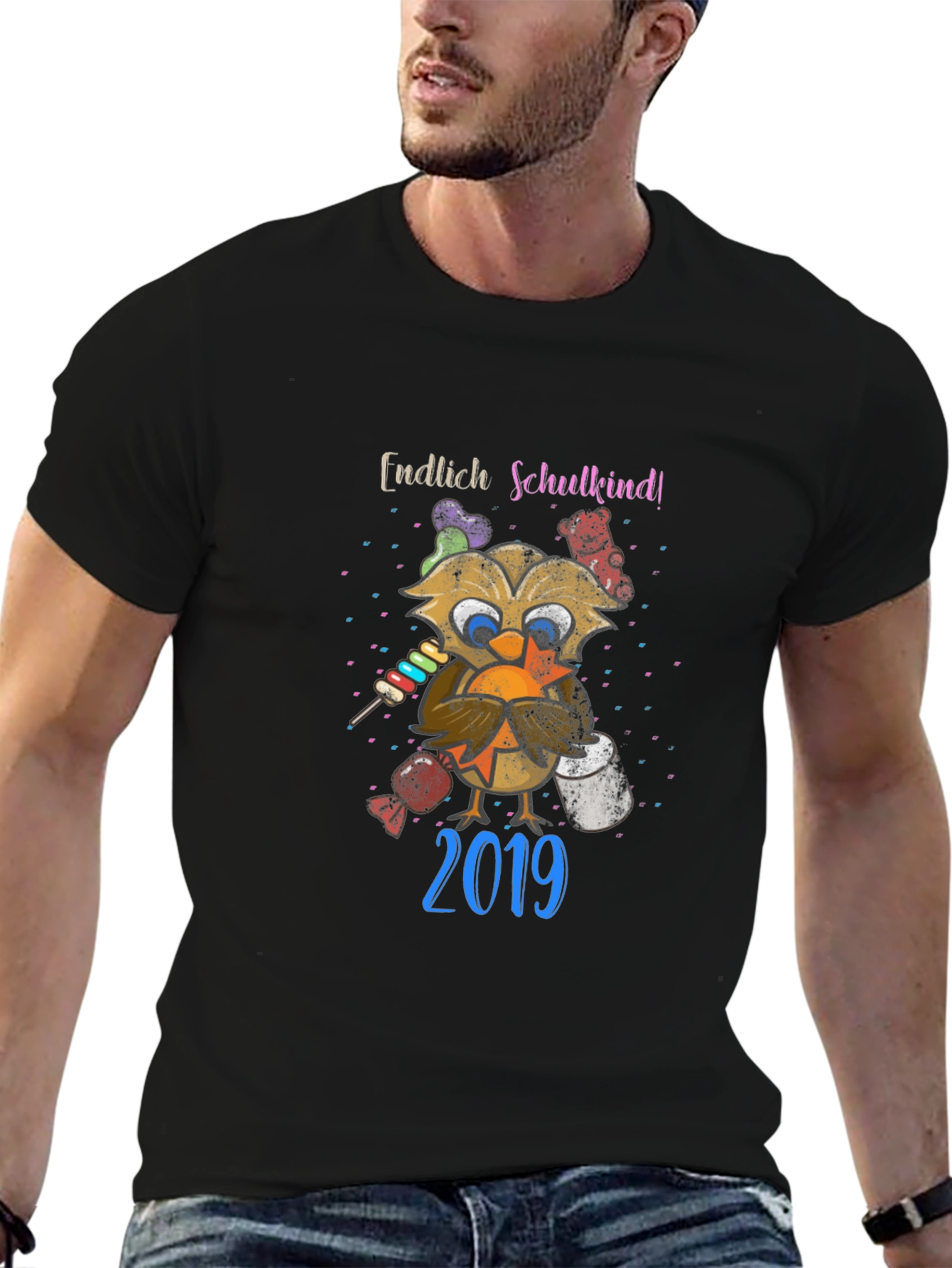 Endlich Schulkind! Owl Graphic T-Shirt 2019