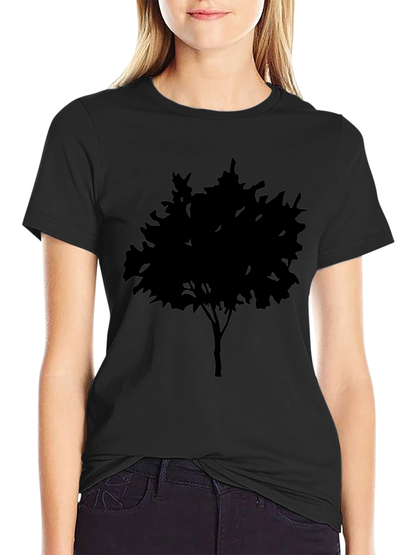 Black Tree Graphic Tee - Nature Inspired Casual Wear