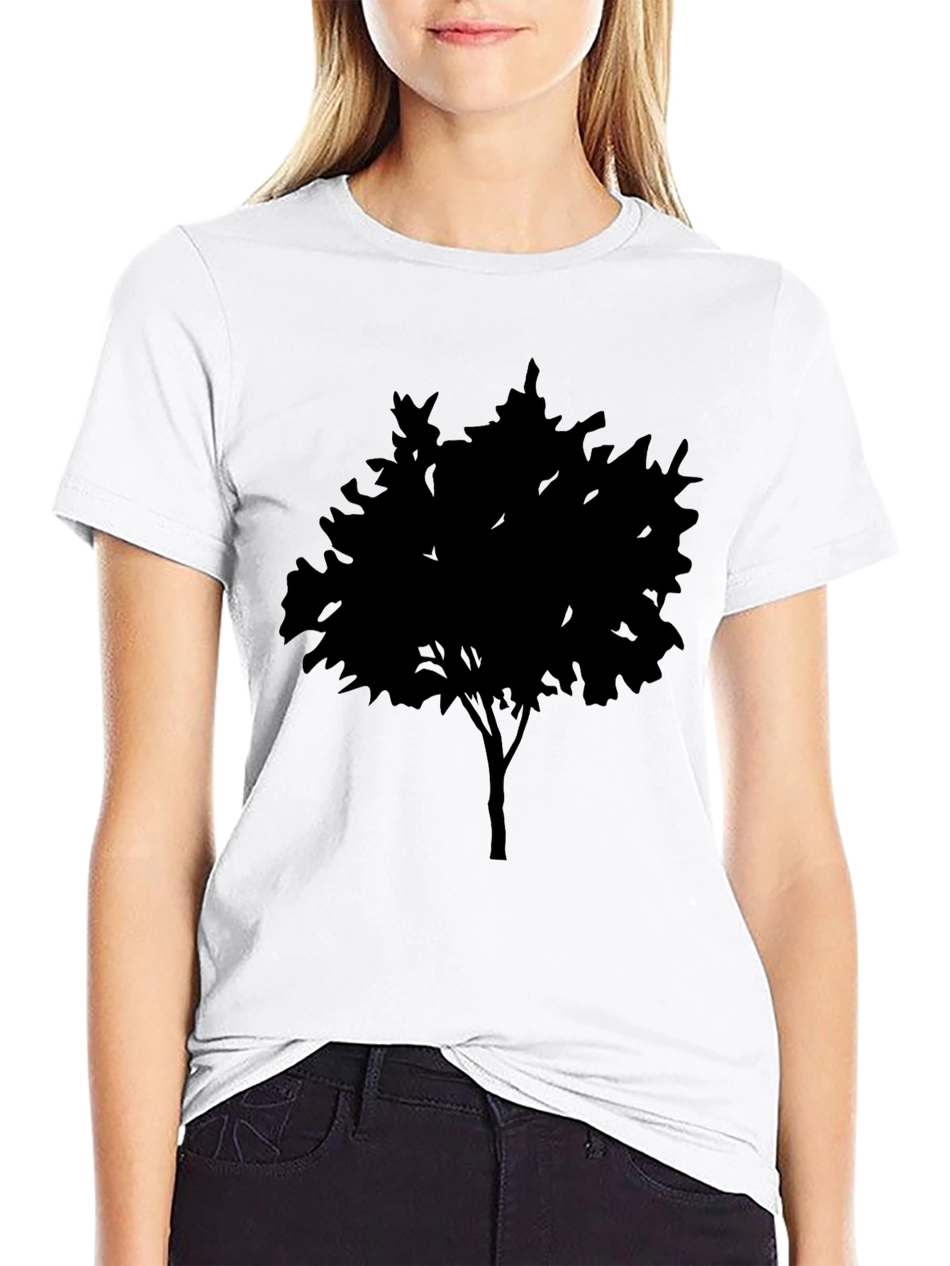 Black Tree Graphic Tee - Nature Inspired Casual Wear