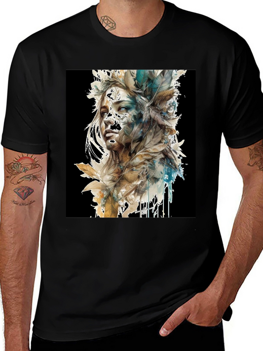 Watercolor Woman Portrait Graphic T-Shirt