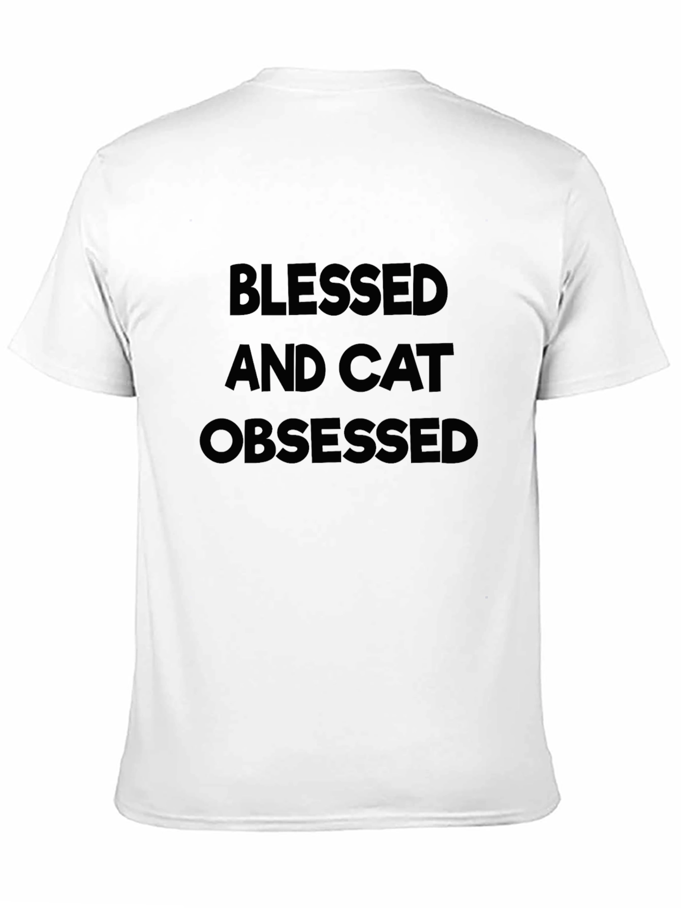 Blessed and Cat Obsessed Black T-Shirt