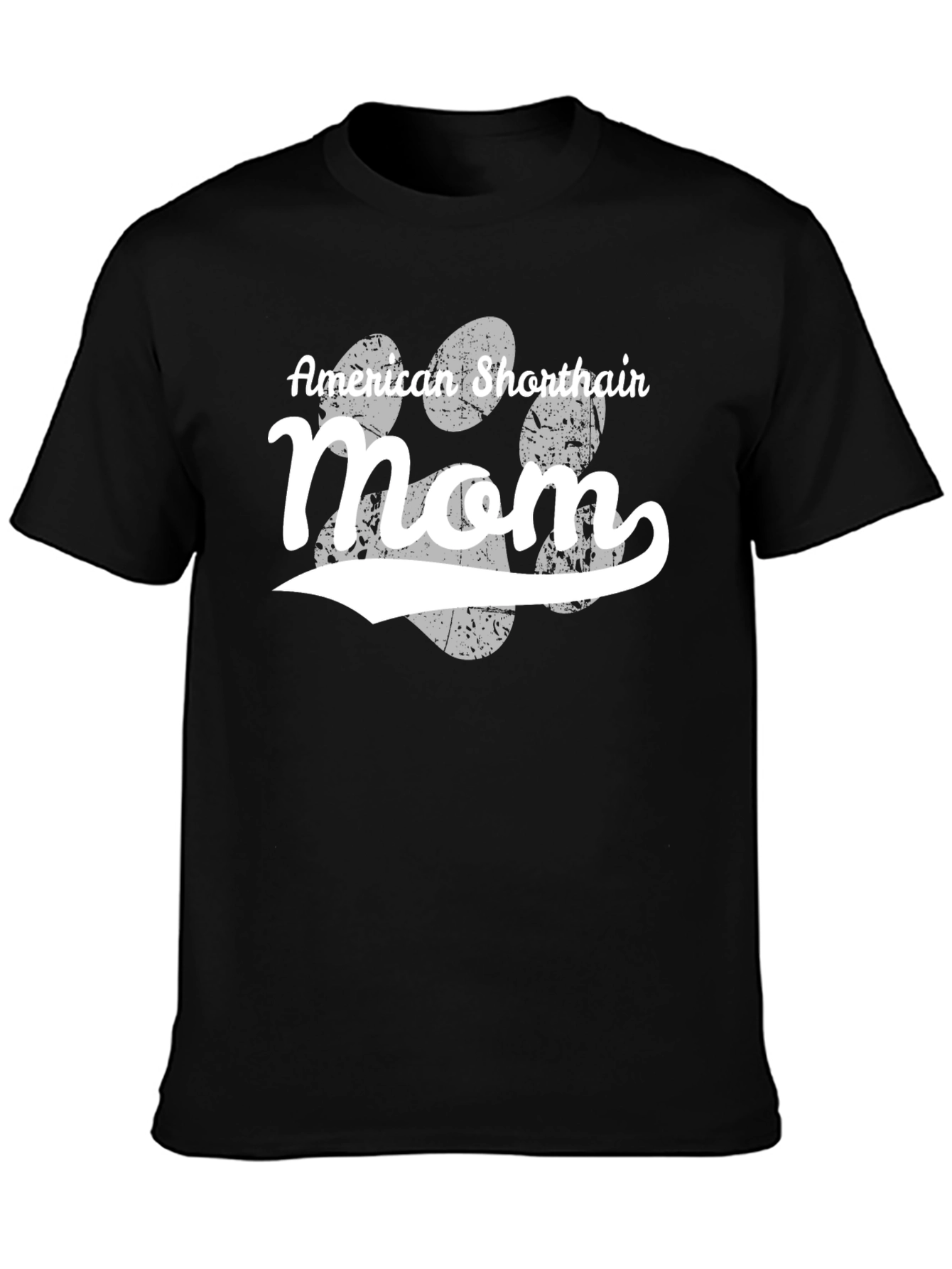 American Shorthair Mom T-Shirt - Black