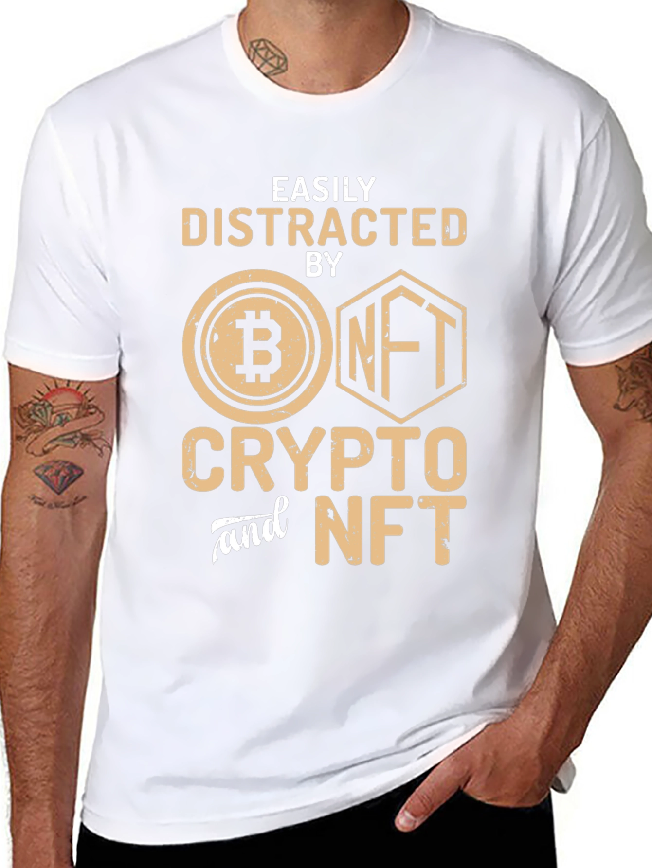 Crypto & NFT Distraction T-Shirt - Black
