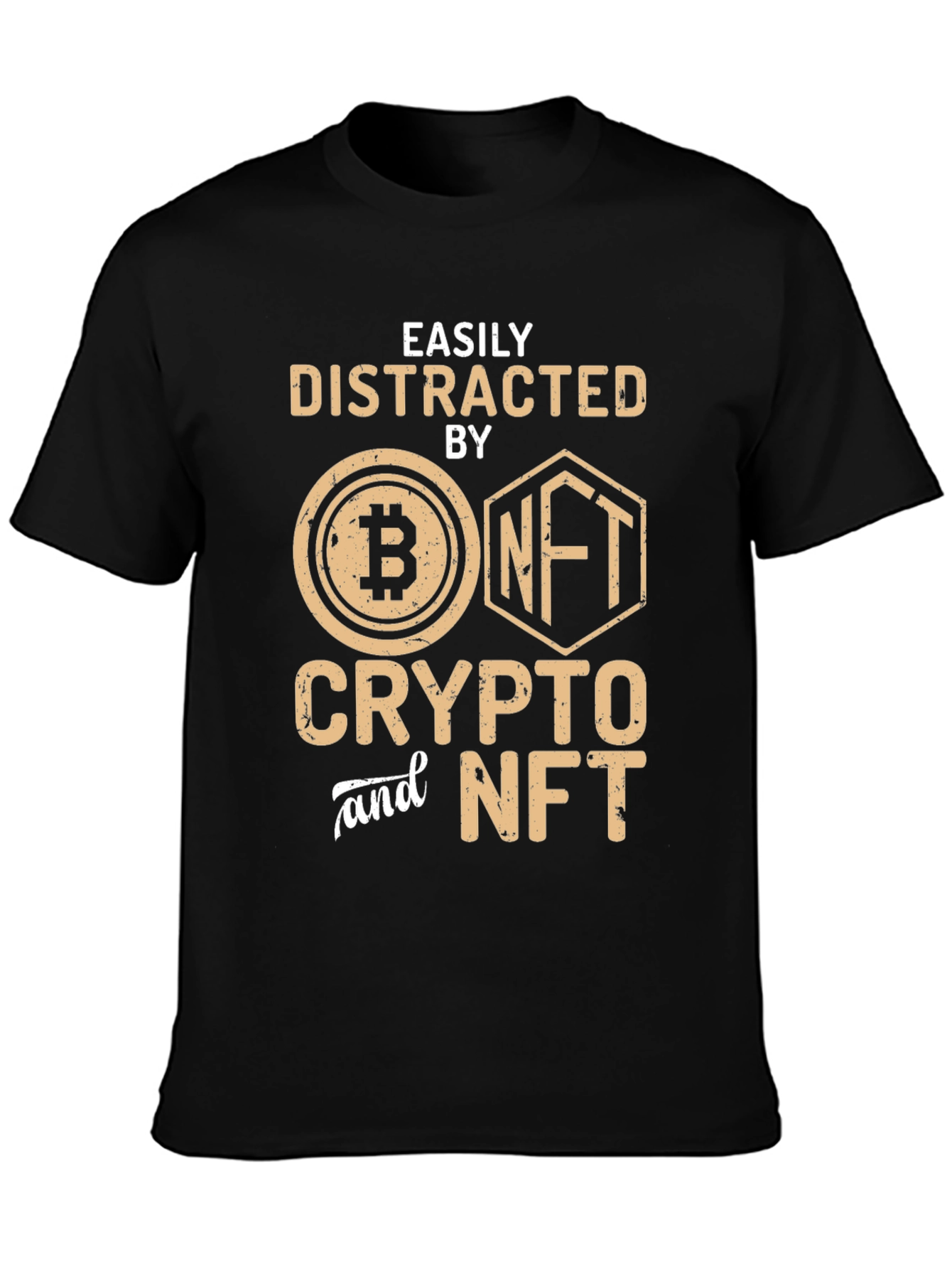 Crypto & NFT Distraction T-Shirt - Black