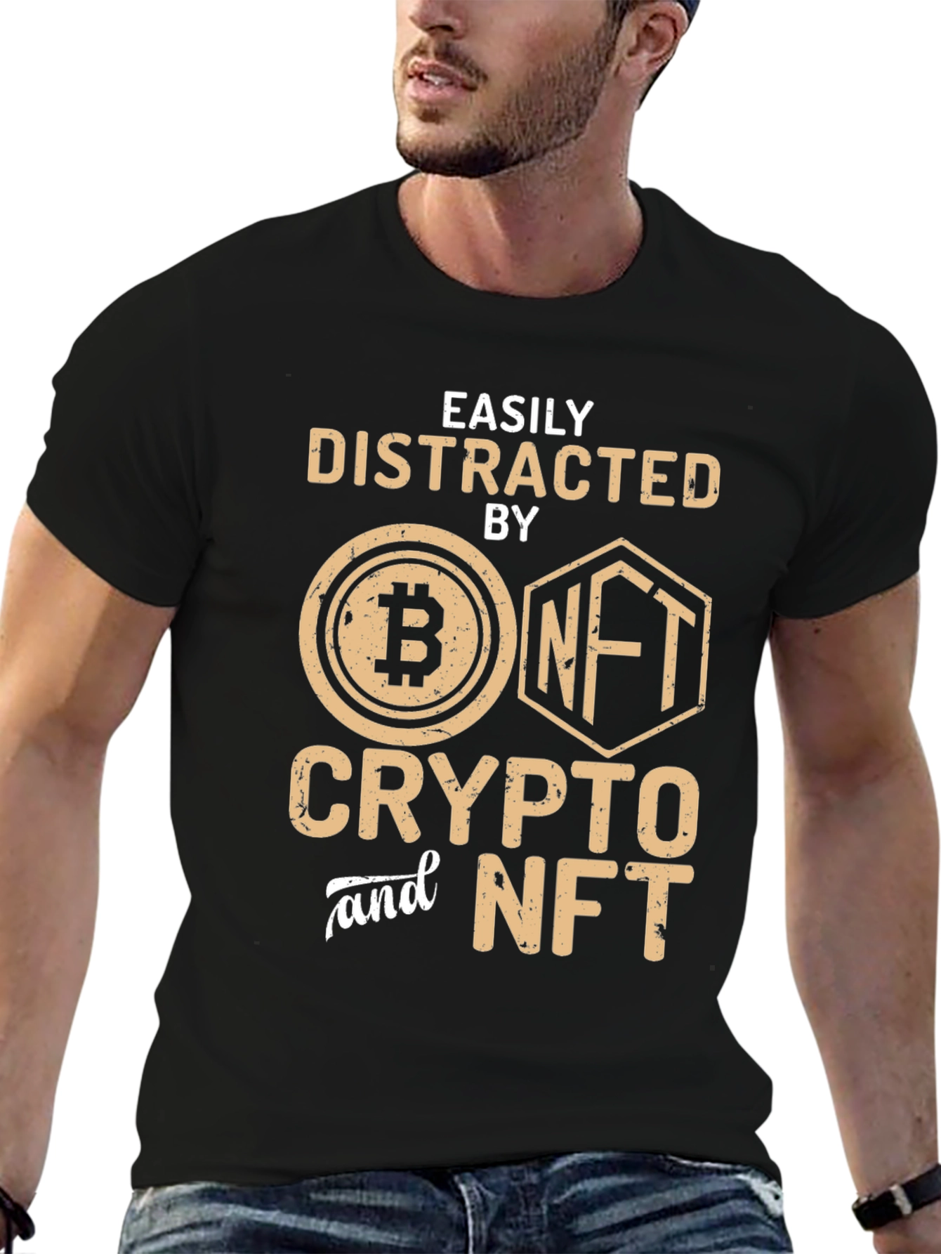 Crypto & NFT Distraction T-Shirt - Black