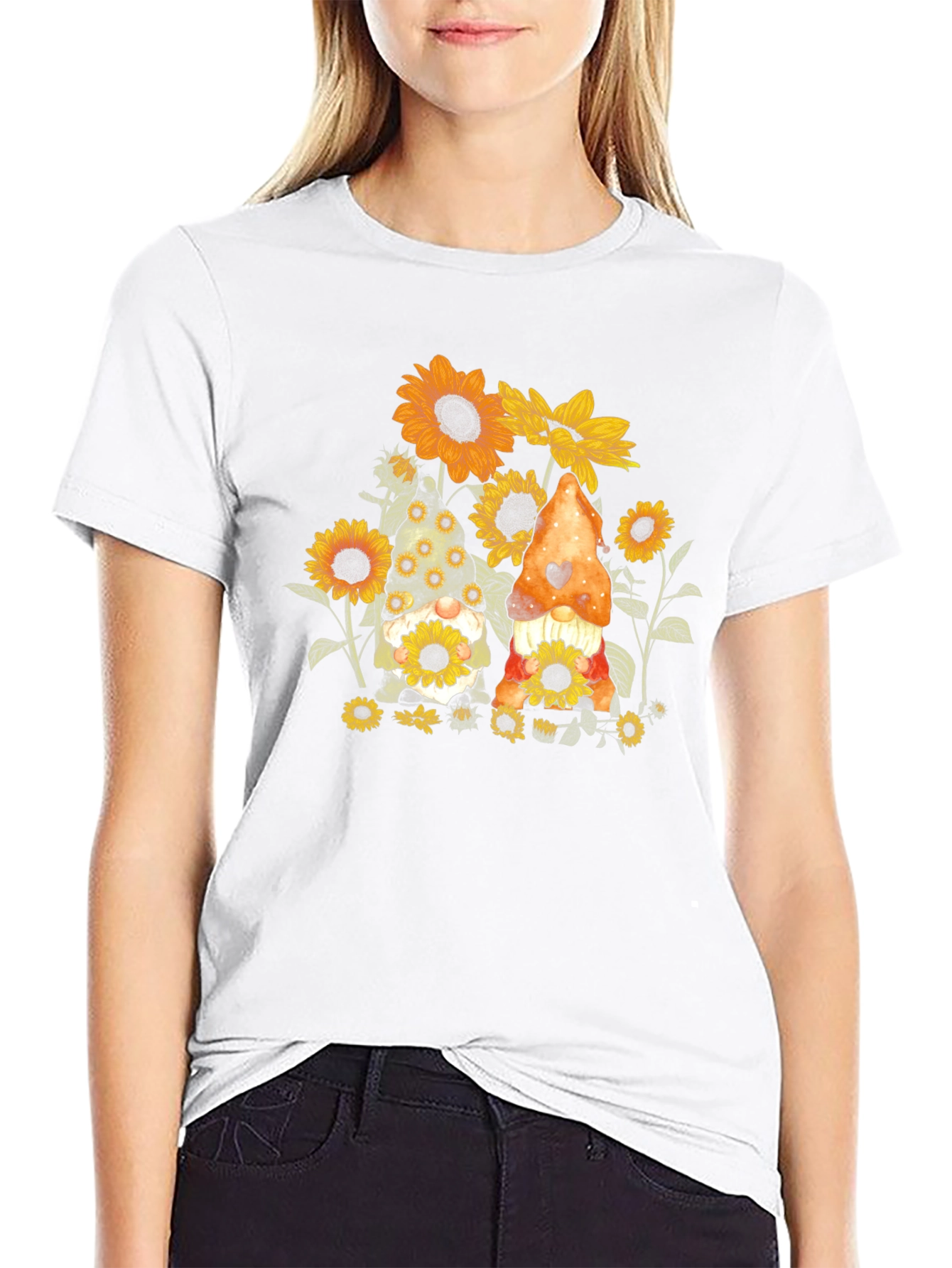 Sunflower Gnome Graphic Tee