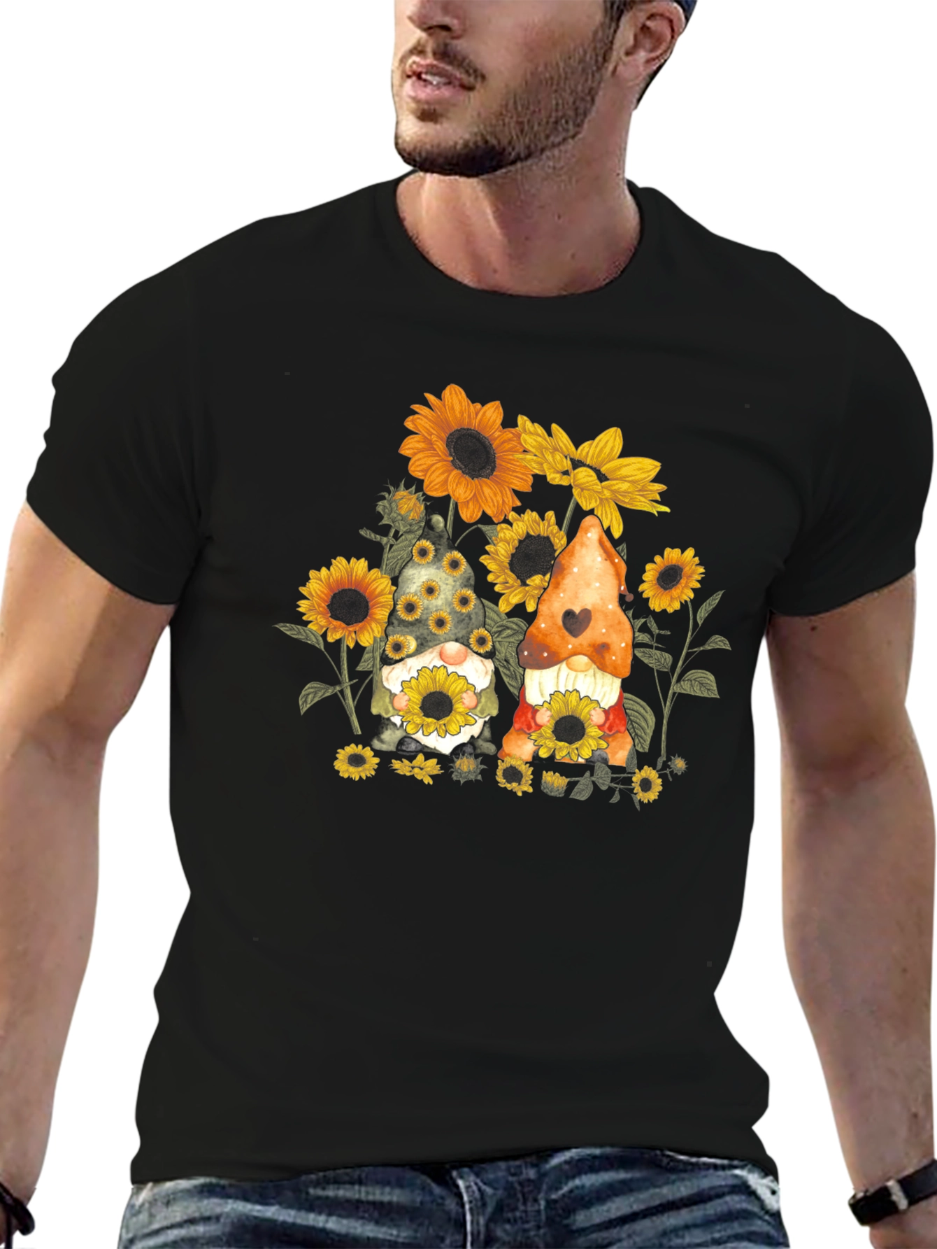 Sunflower Gnome Graphic Tee