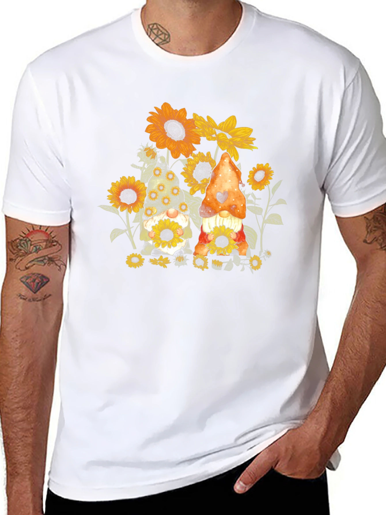 Sunflower Gnome Graphic Tee