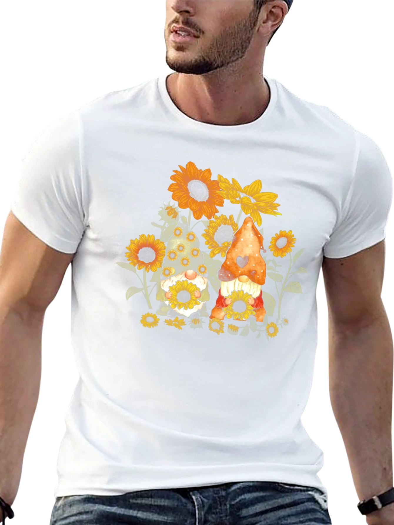 Sunflower Gnome Graphic Tee