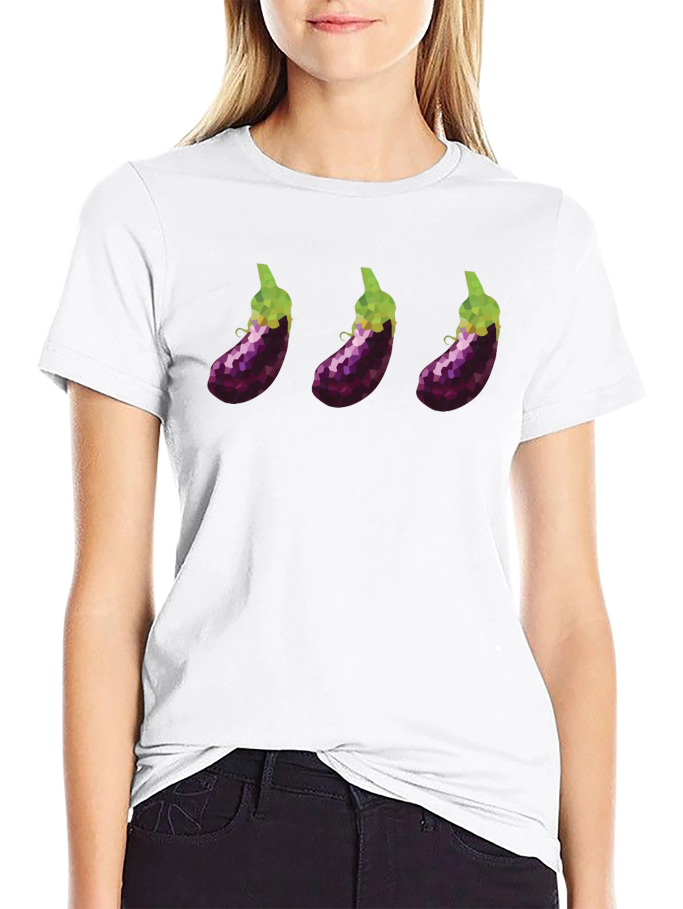 Eggplant Trio T-Shirt - Modern Graphic Tee