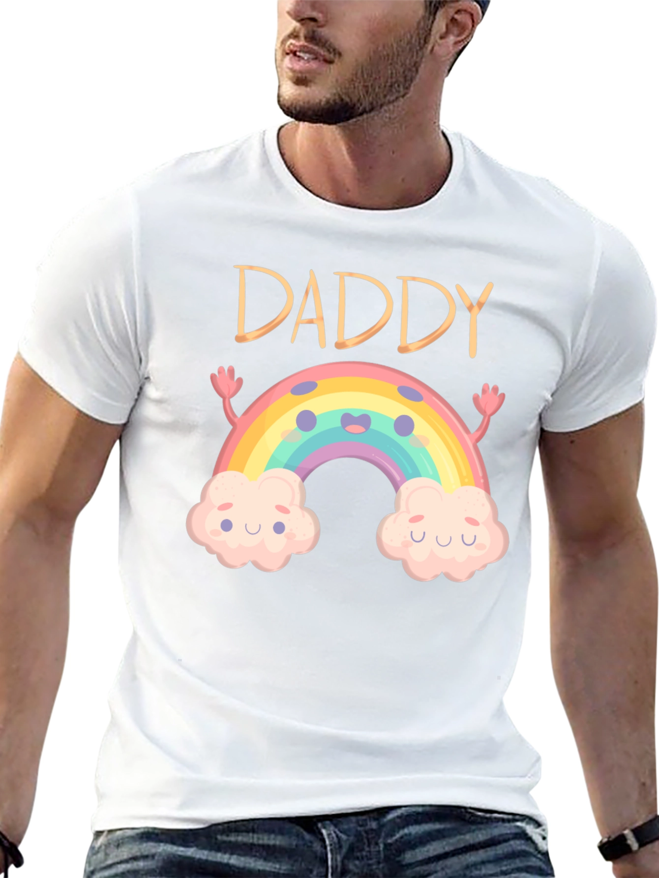 Daddy Rainbow Graphic Tee - Cute & Comfortable