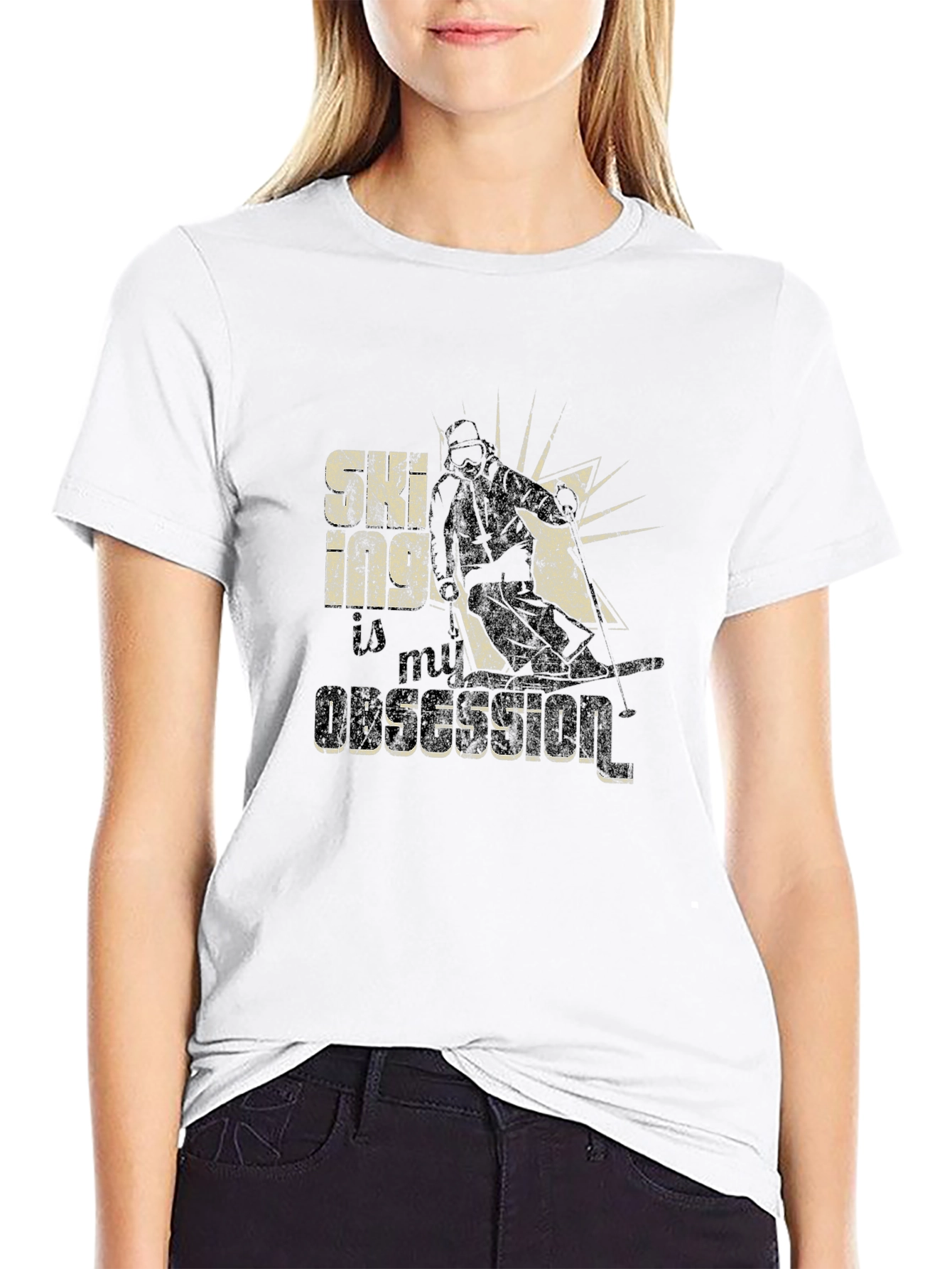 Skiing is My Obsession Graphic T-Shirt