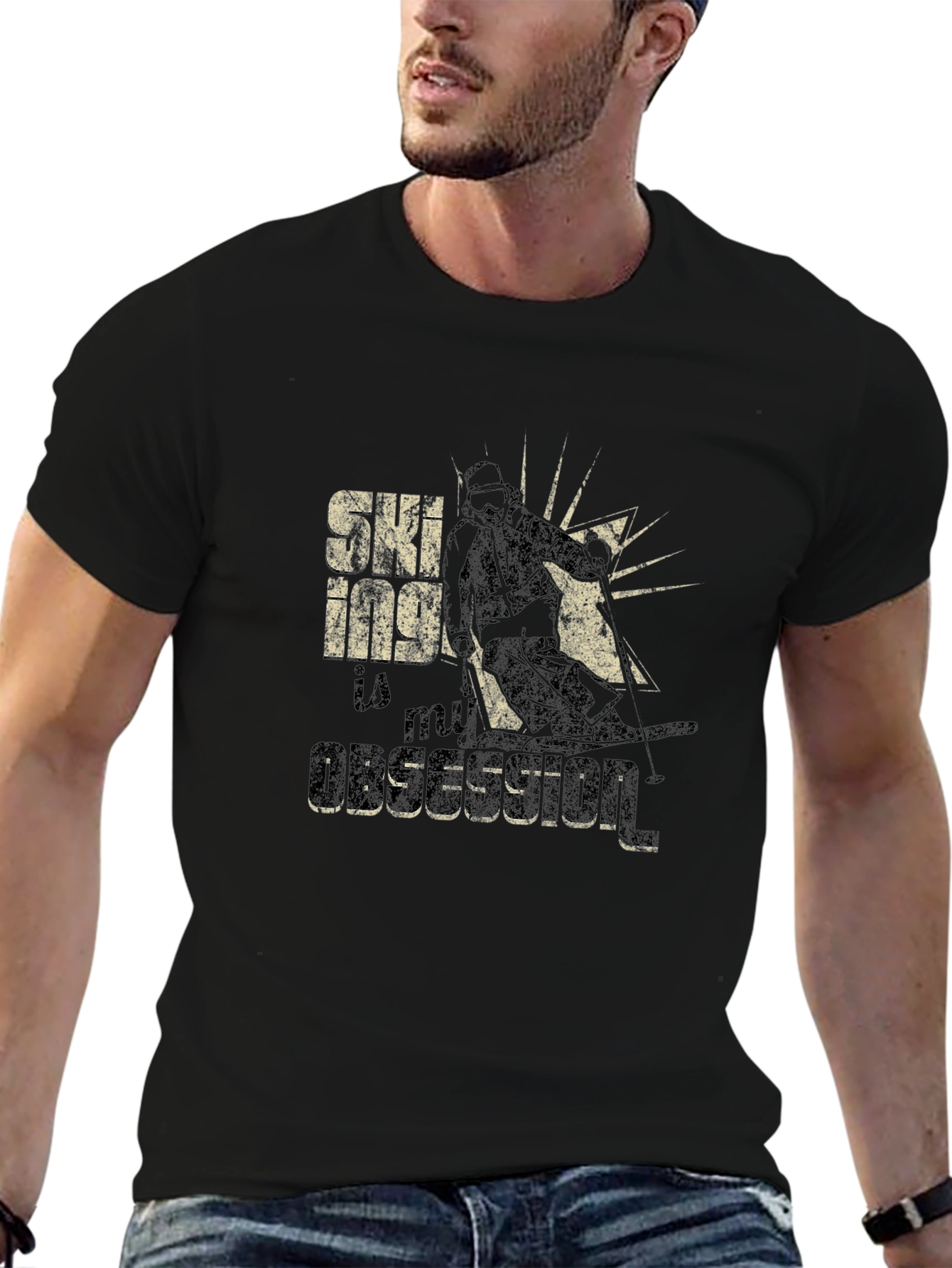 Skiing is My Obsession Graphic T-Shirt