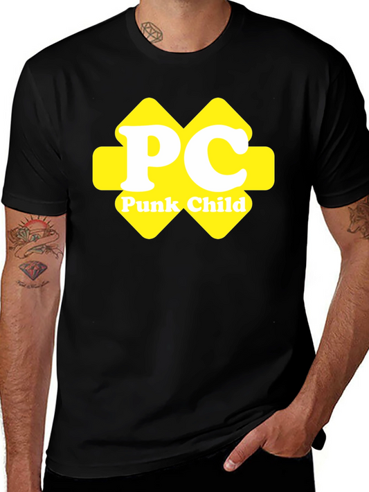 Punk Child Yellow Logo Black T-Shirt