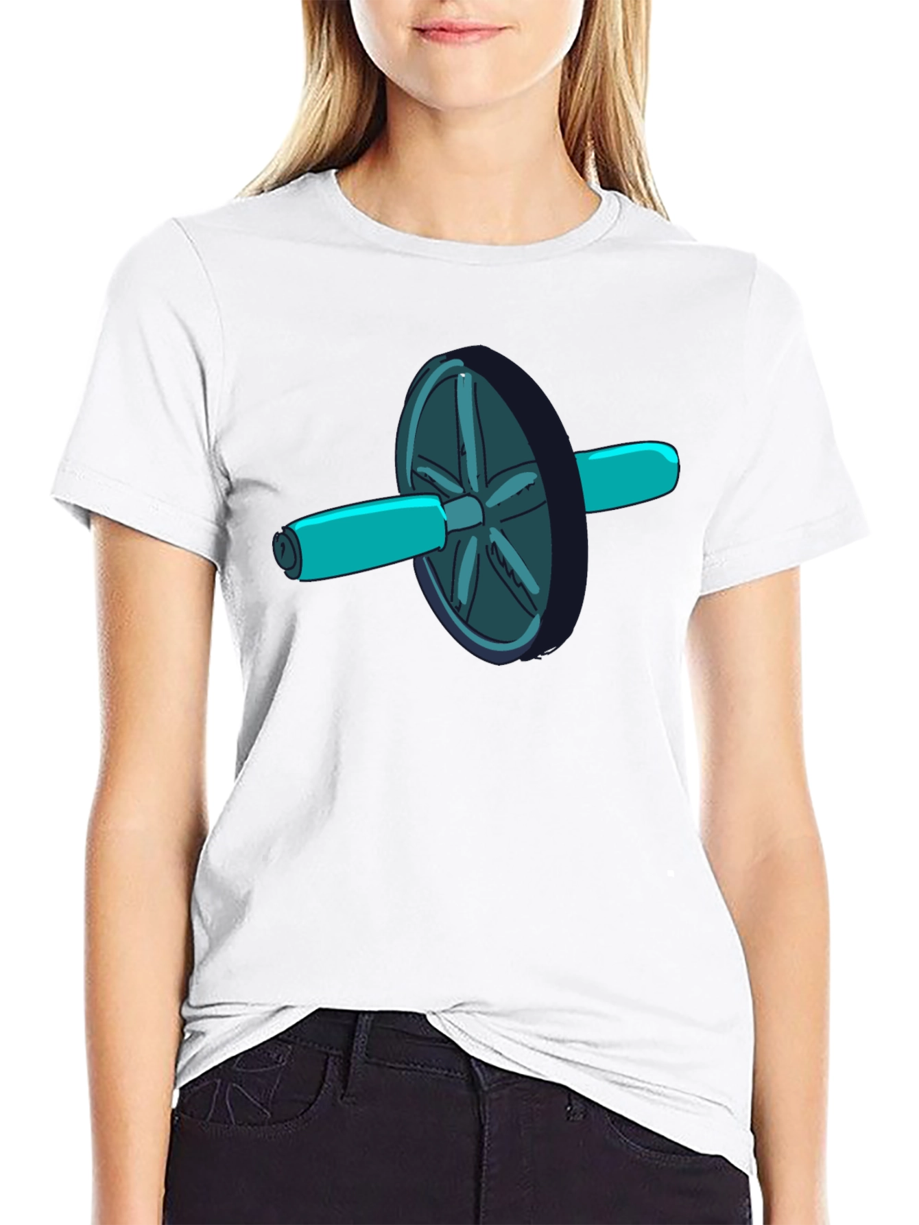 Ab Roller Cartoon Graphic T-Shirt