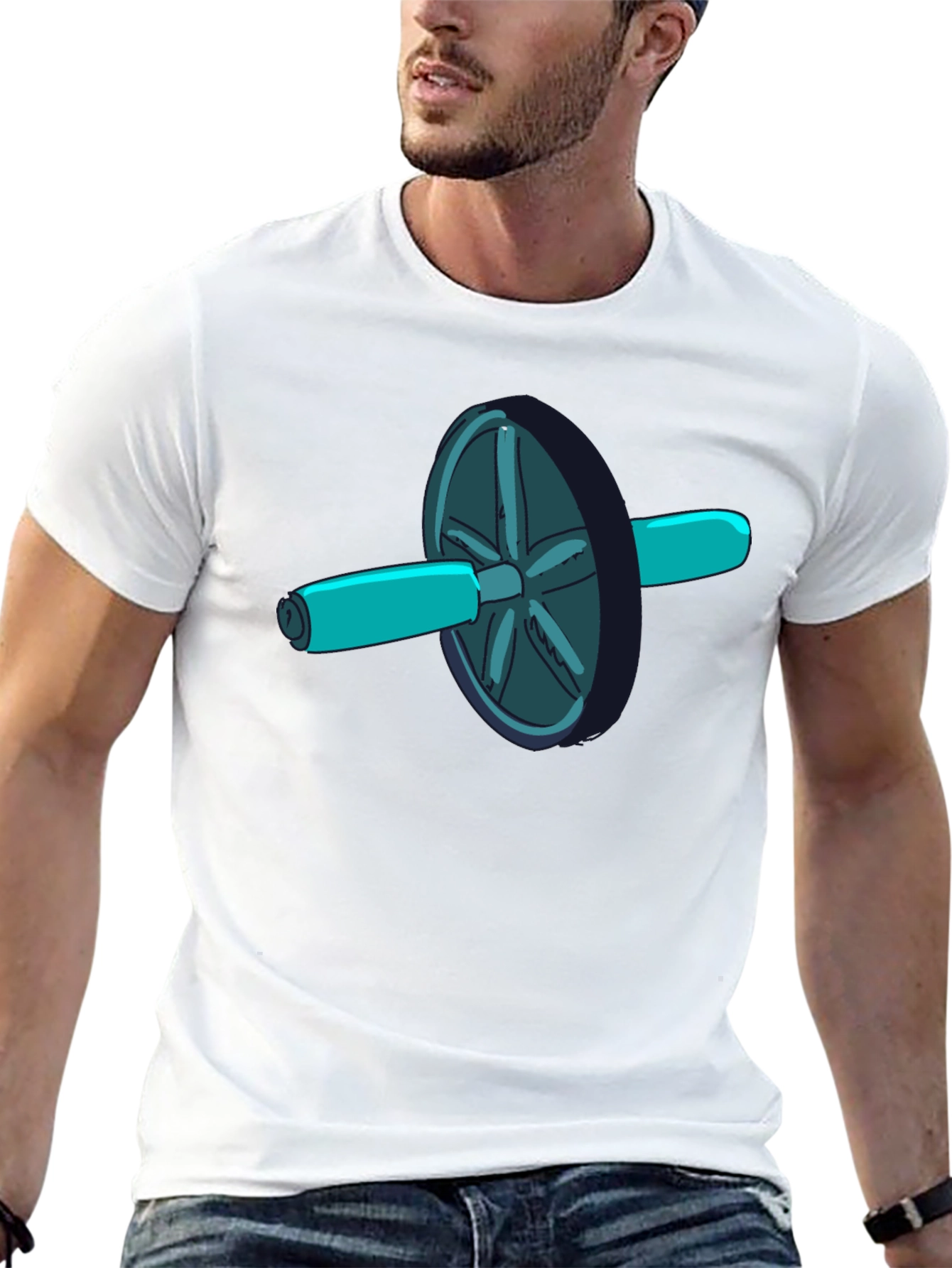 Ab Roller Cartoon Graphic T-Shirt