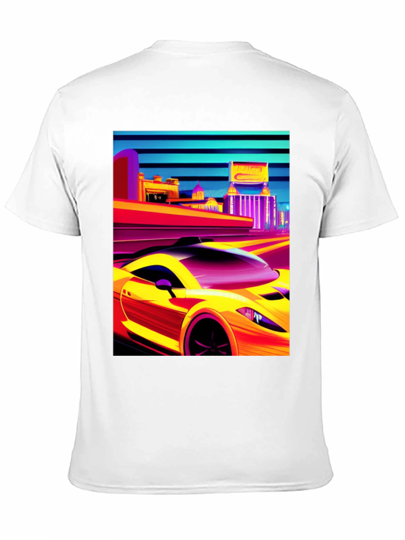 Retro City Car Graphic Tee - Mens Black T-Shirt
