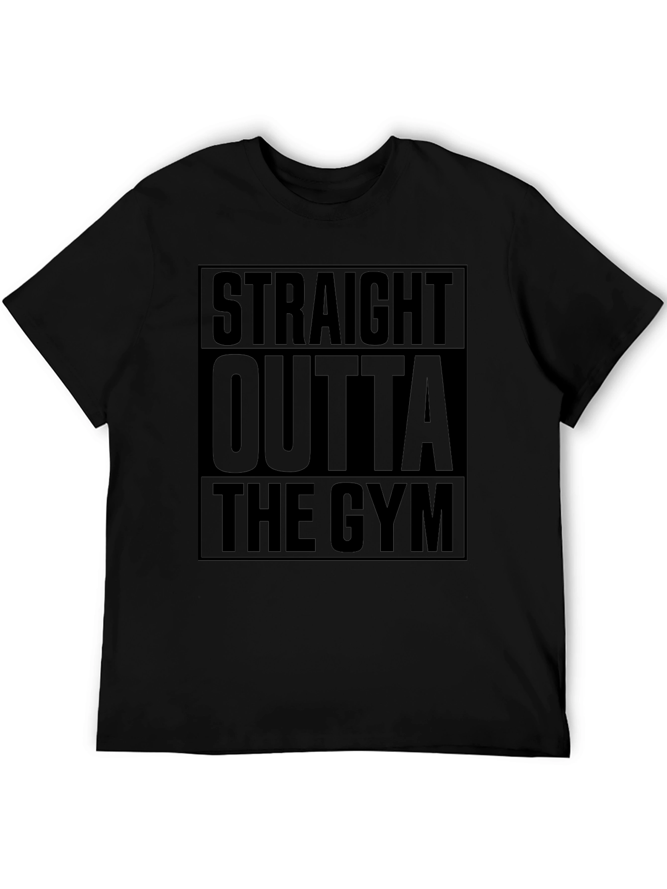 Straight Outta The Gym Black T-Shirt