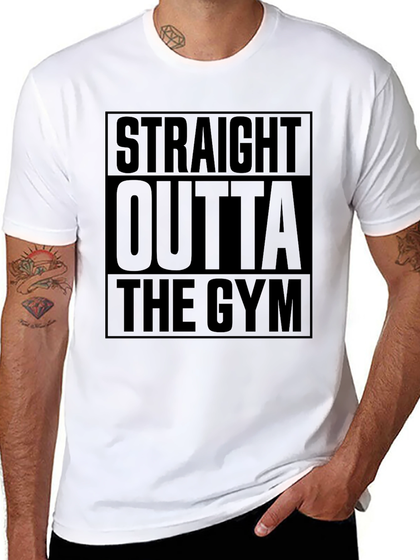 Straight Outta The Gym Black T-Shirt