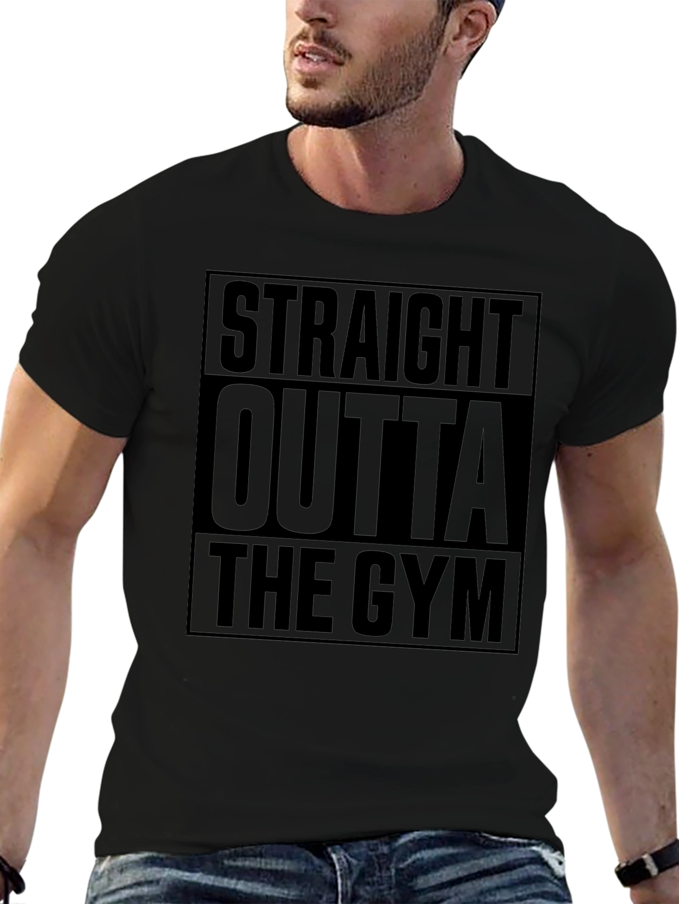 Straight Outta The Gym Black T-Shirt