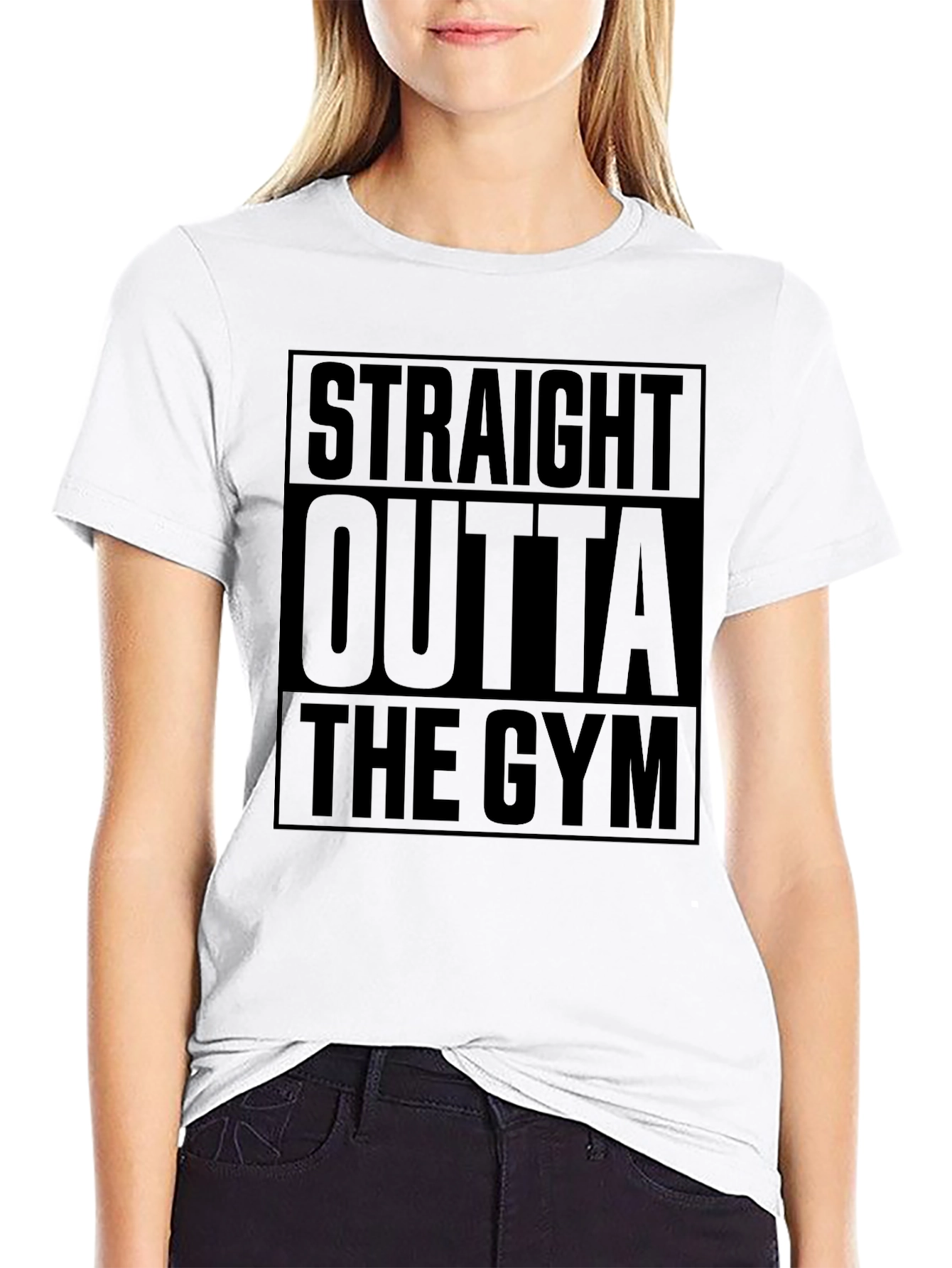 Straight Outta The Gym Black T-Shirt
