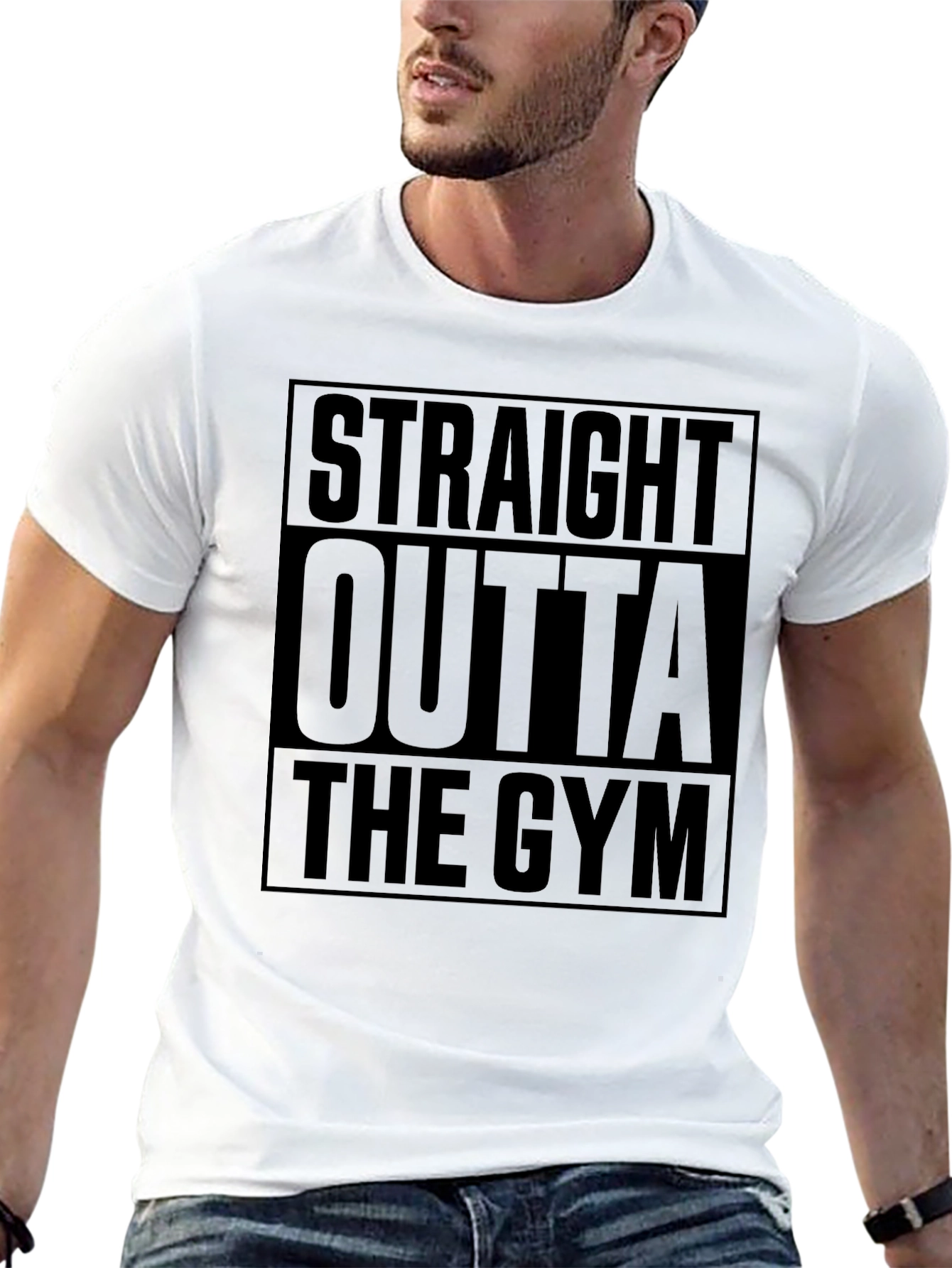 Straight Outta The Gym Black T-Shirt