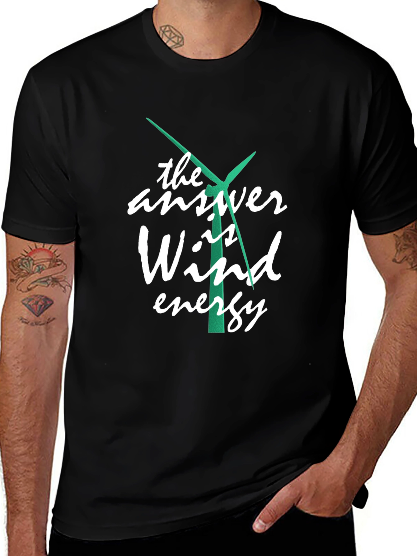 Wind Energy Graphic Tee - Sustainable Power T-Shirt