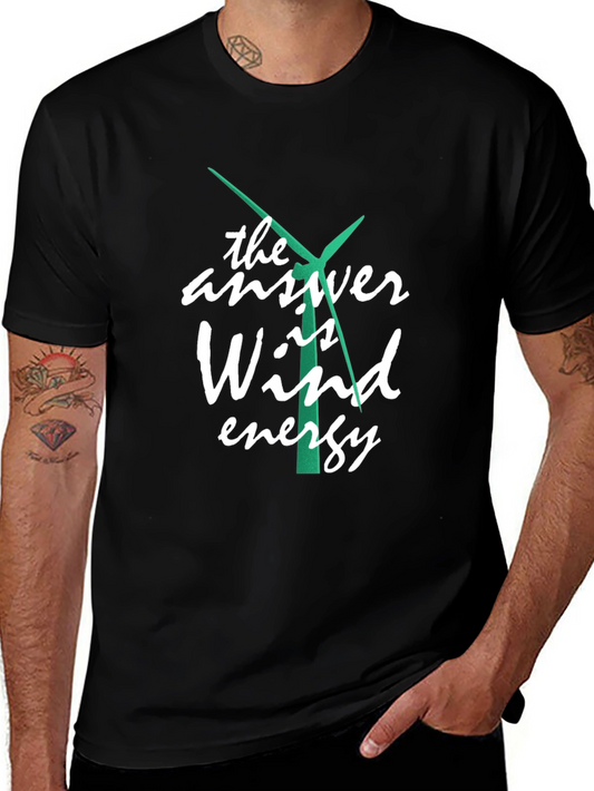 Wind Energy Graphic Tee - Sustainable Power T-Shirt
