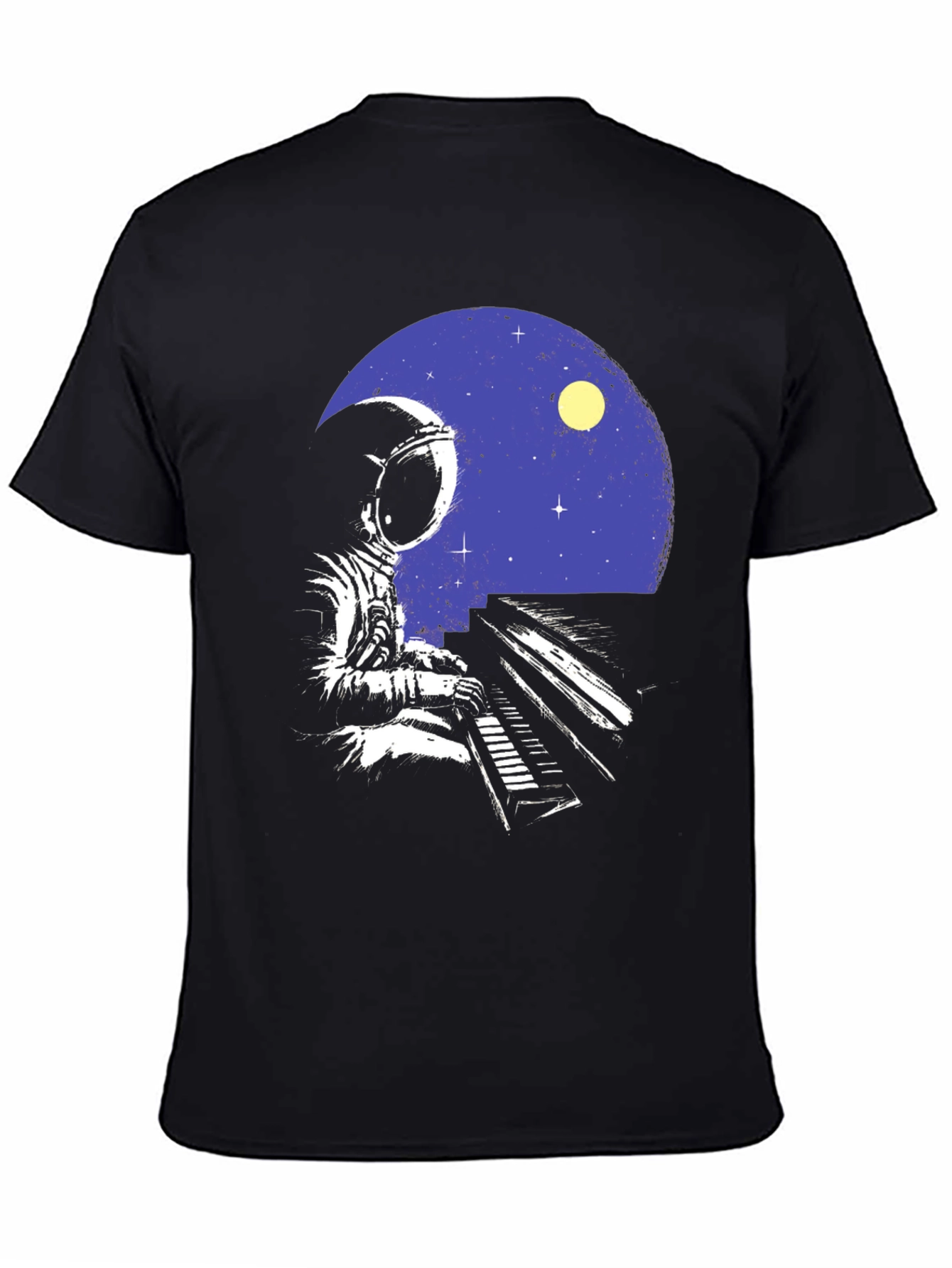 Astronaut Piano Player Graphic T-Shirt
