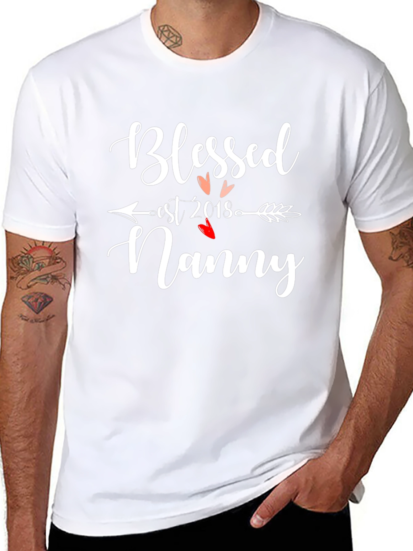 Blessed Nanny Est 2018 T-Shirt Black