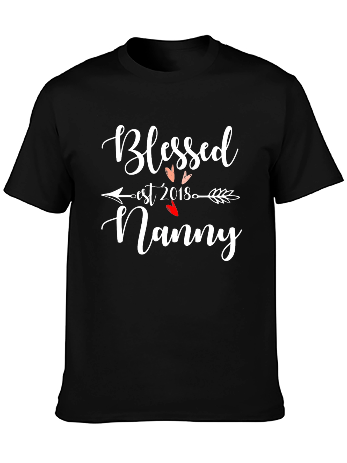Blessed Nanny Est 2018 T-Shirt Black