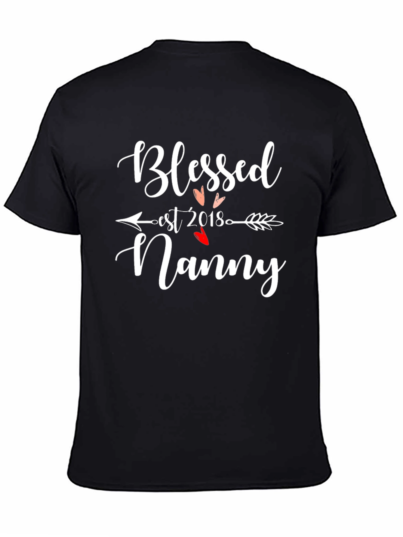 Blessed Nanny Est 2018 T-Shirt Black