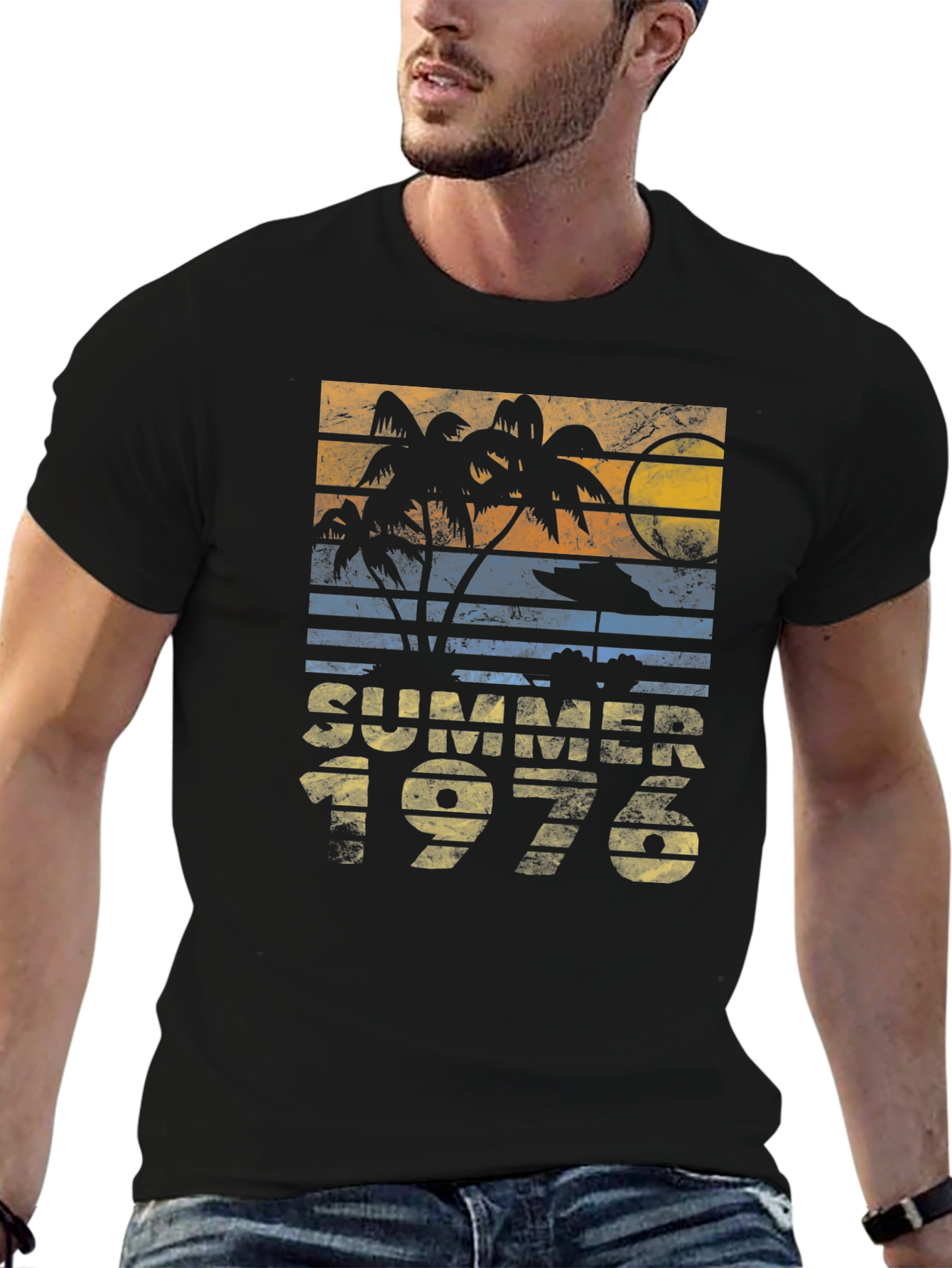Retro Summer 1976 Palm Tree T-Shirt