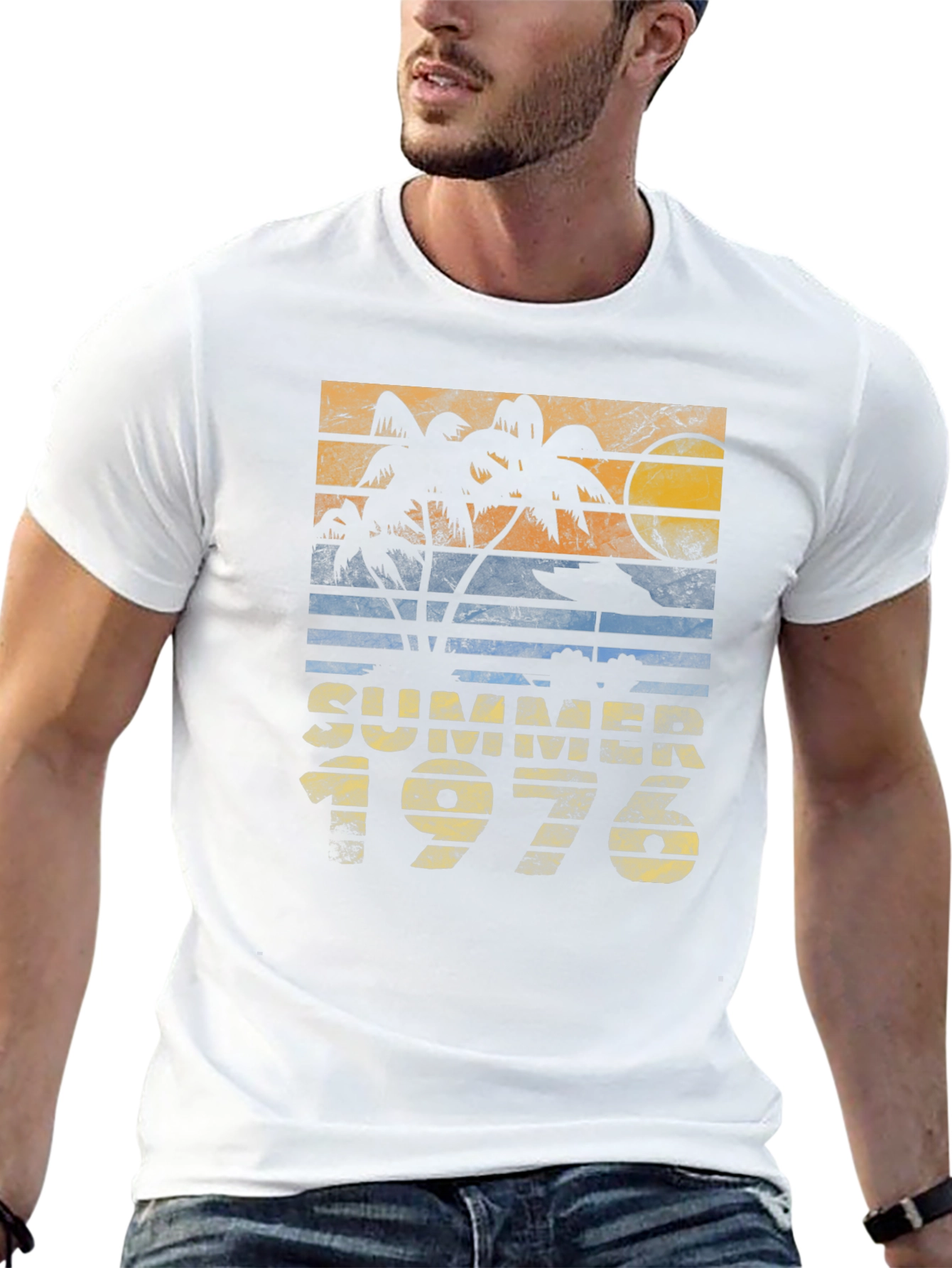 Retro Summer 1976 Palm Tree T-Shirt