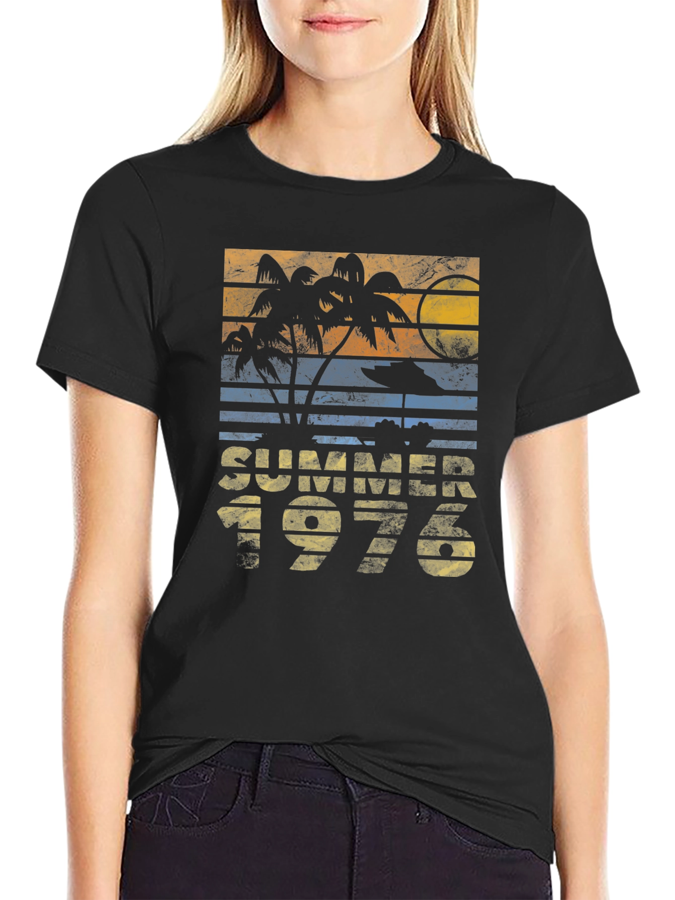 Retro Summer 1976 Palm Tree T-Shirt