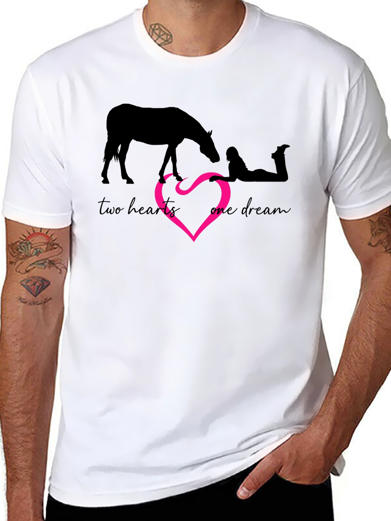 Two Hearts One Dream Horse Lover T-Shirt