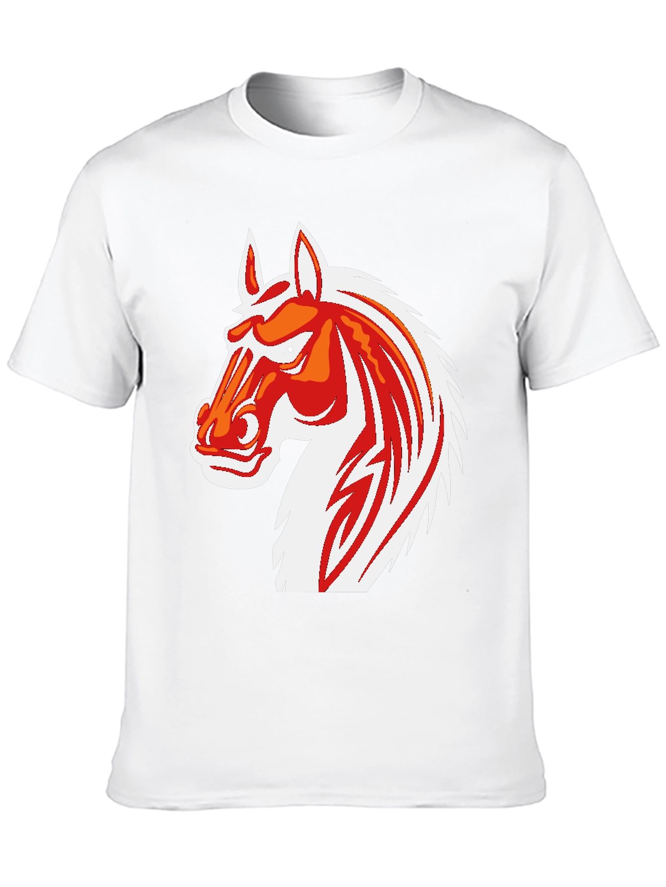 Cool Horse Graphic Print Black T-Shirt