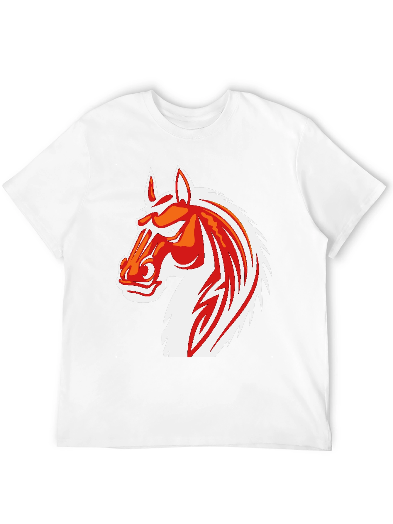 Cool Horse Graphic Print Black T-Shirt