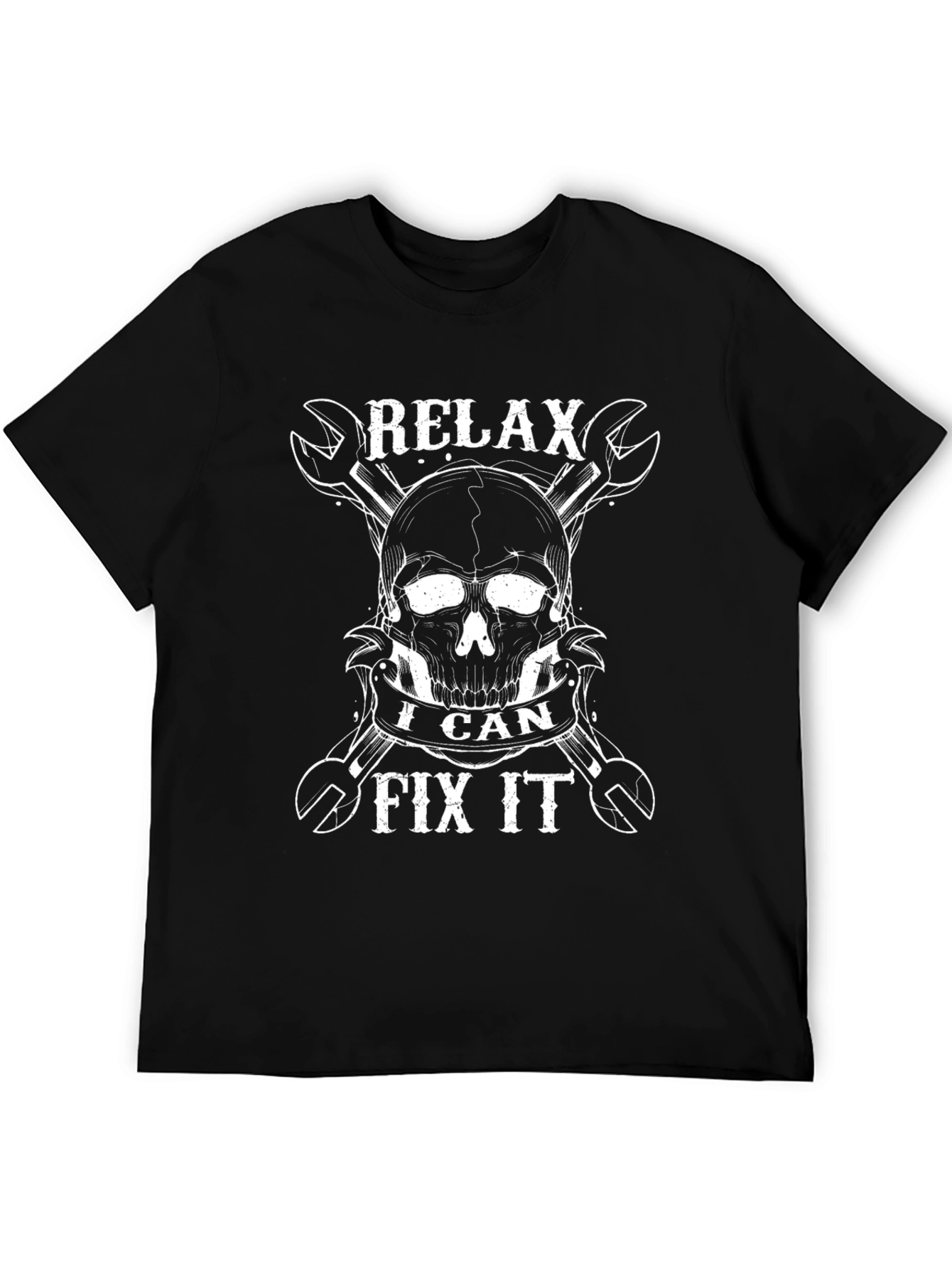 Relax I Can Fix It Skull Graphic Tee