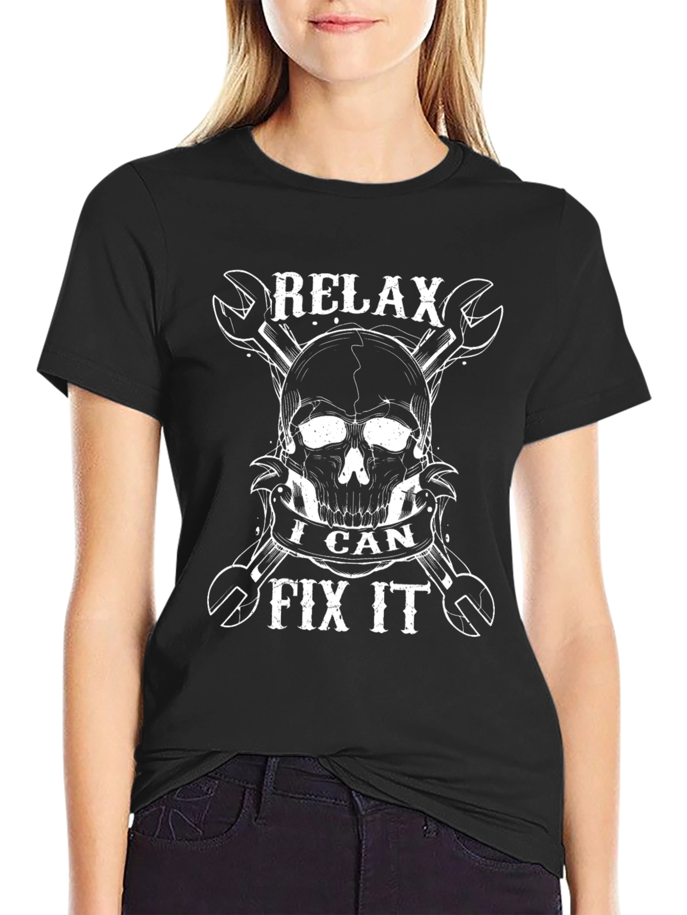 Relax I Can Fix It Skull Graphic Tee