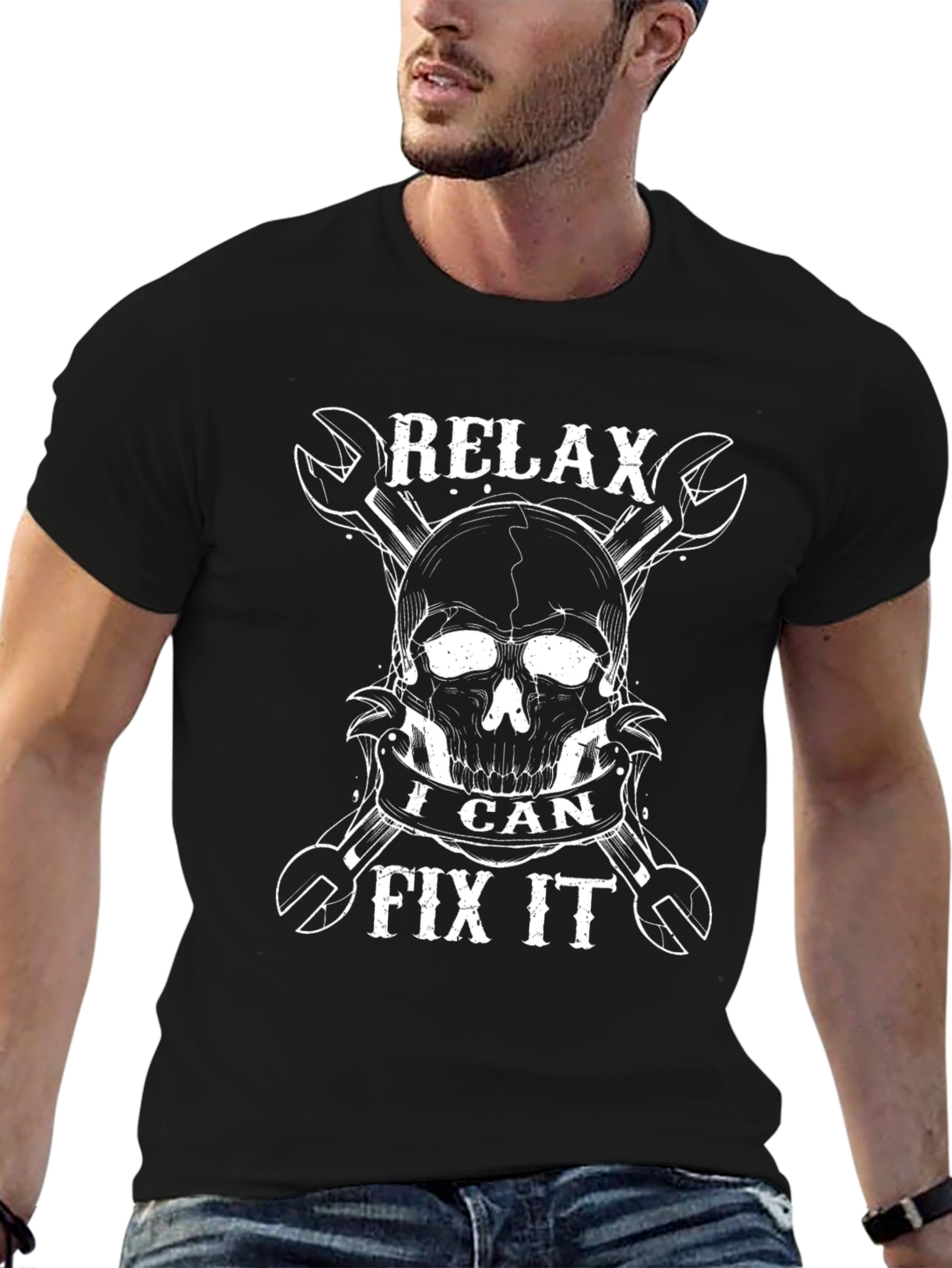 Relax I Can Fix It Skull Graphic Tee