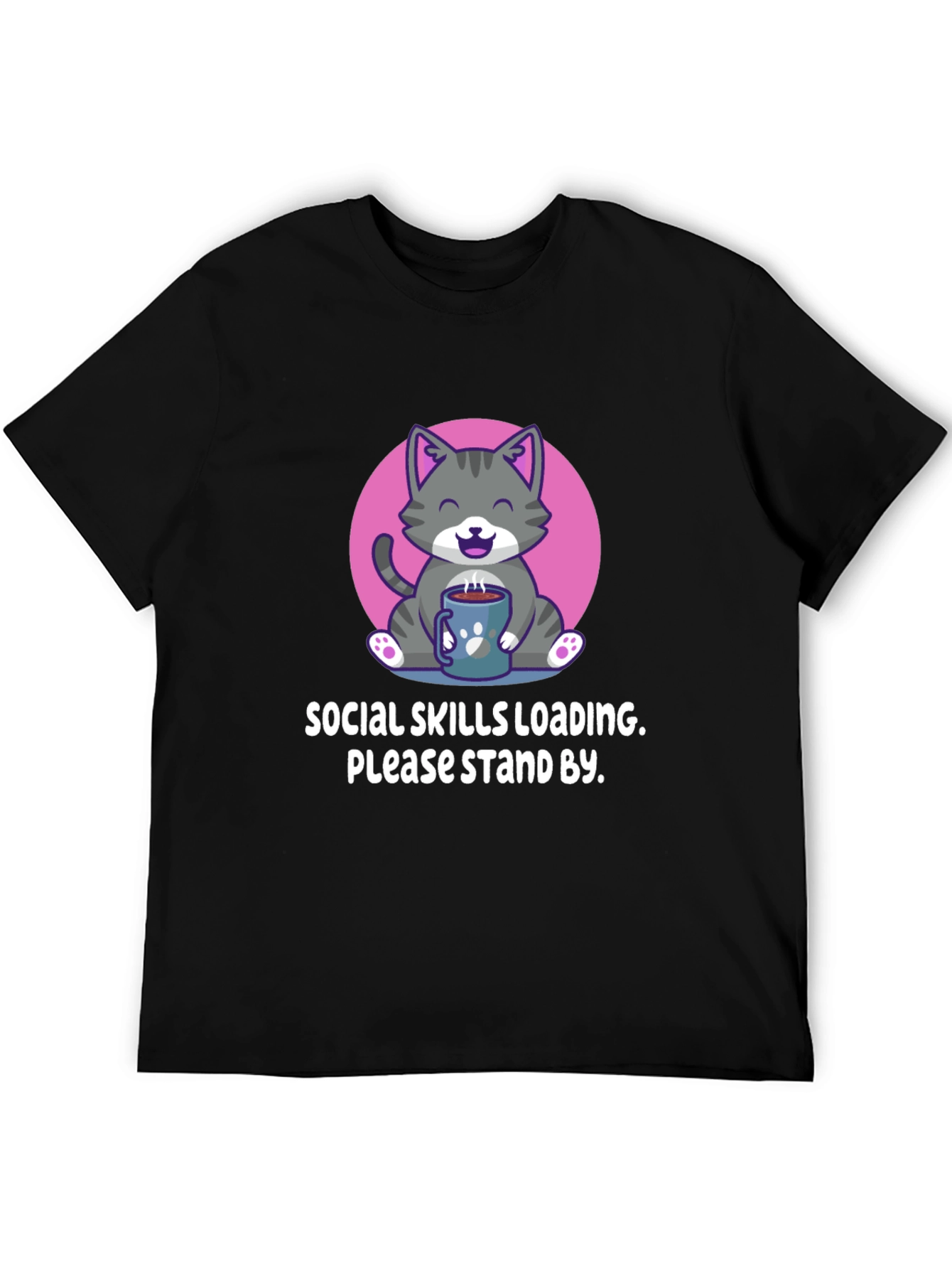 Social Skills Loading Cat T-Shirt