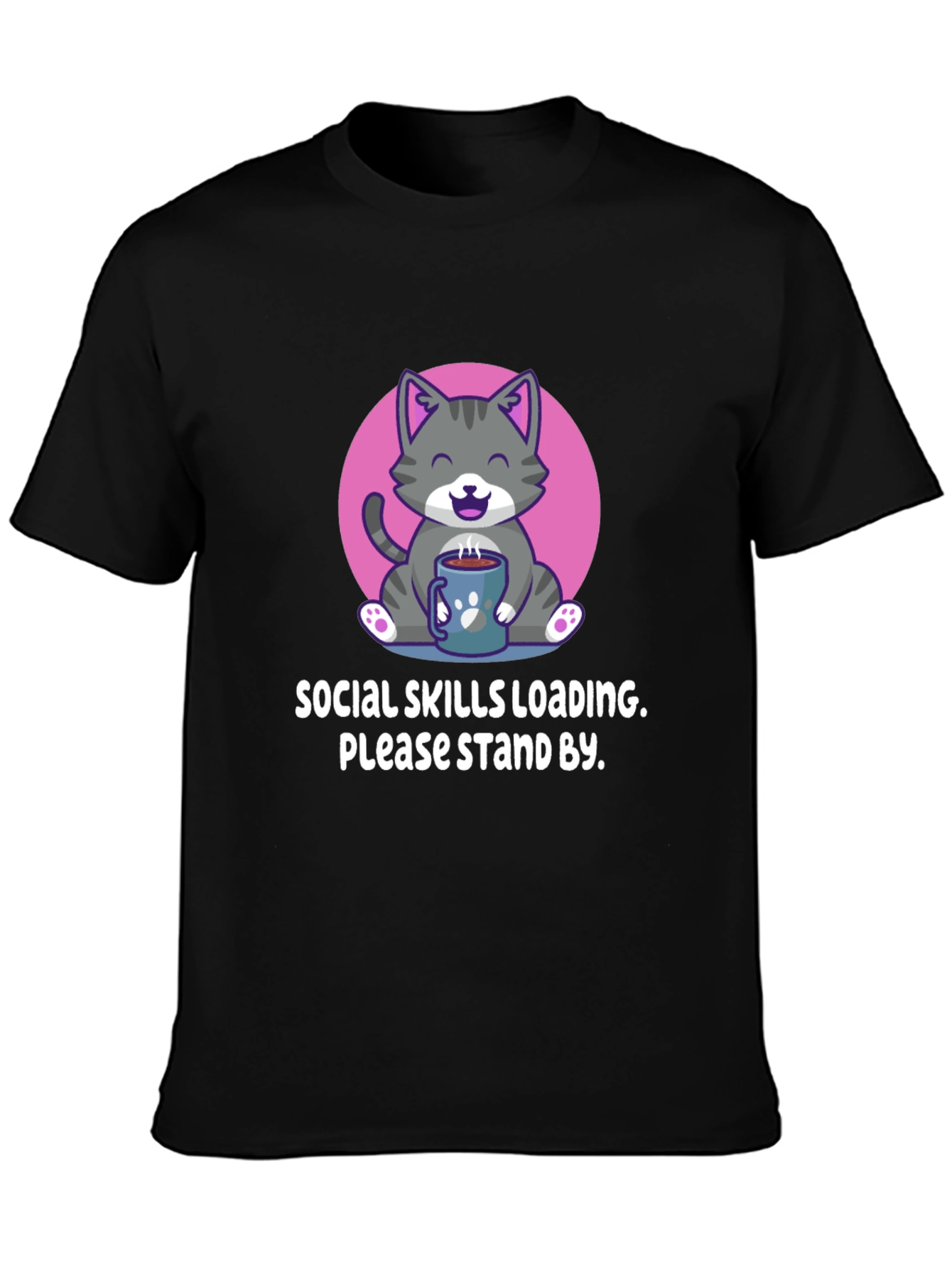 Social Skills Loading Cat T-Shirt