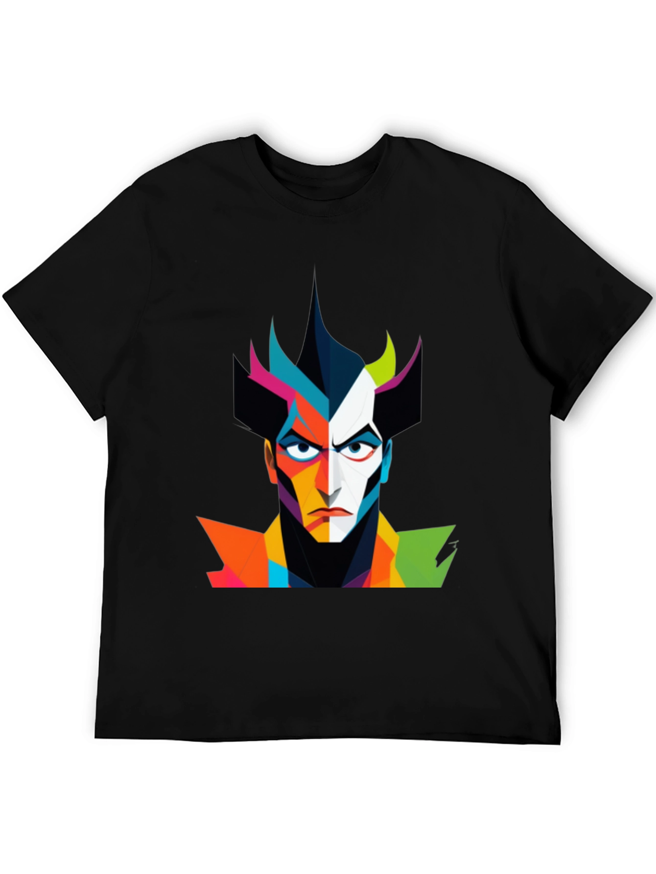 Abstract Villain Graphic Black T-Shirt