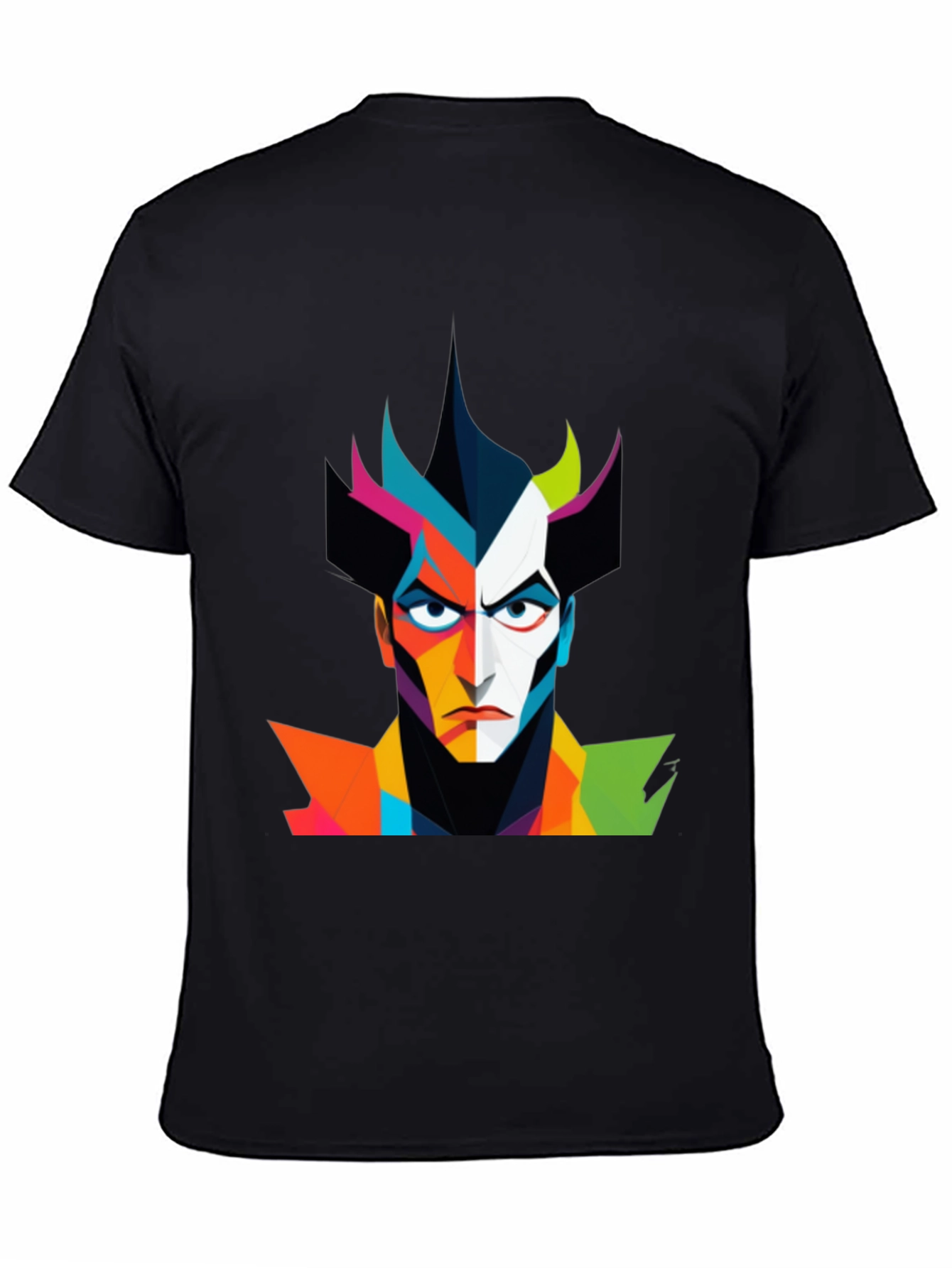 Abstract Villain Graphic Black T-Shirt
