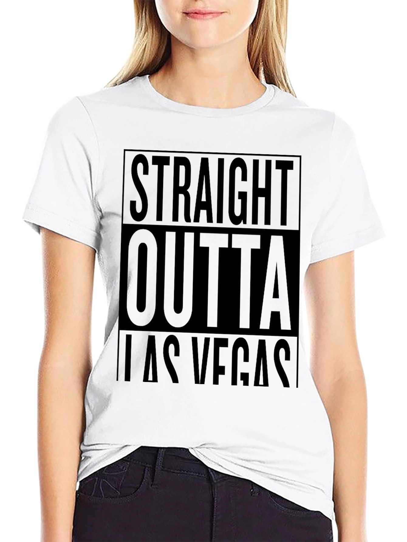 Straight Outta Las Vegas Black T-Shirt